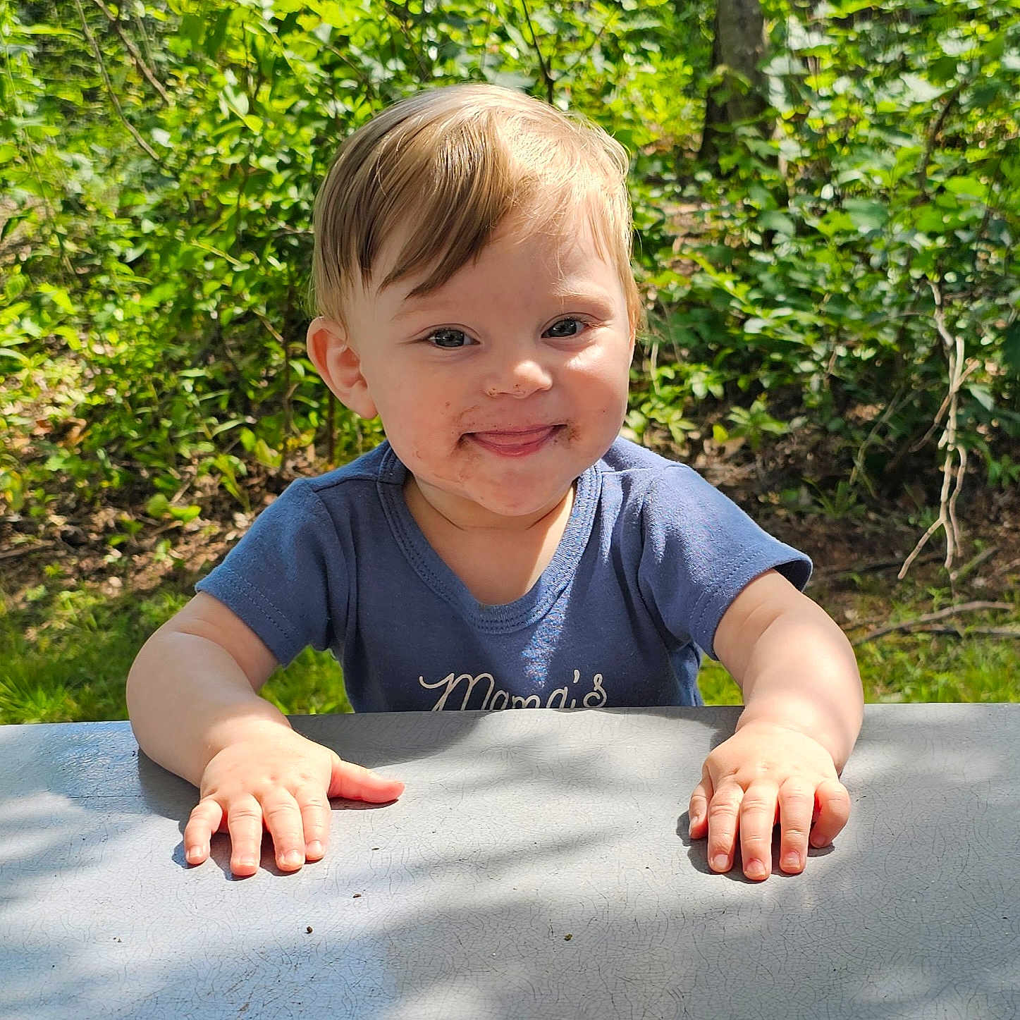 Cassian joined the competition — help win amazing prizes! baby, bodypart, clothing, face, finger, grass, hand, head, herbal, herbs, nature, outdoors, park, person, photography, plant, portrait, t_shirt, tree, vegetation