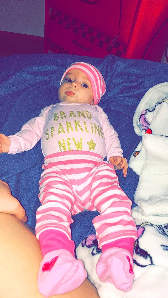 Karrigan is registered to the contest to win money with this photo: baby, cheek, child, fun, person, pink, product, skin, smile, toddler