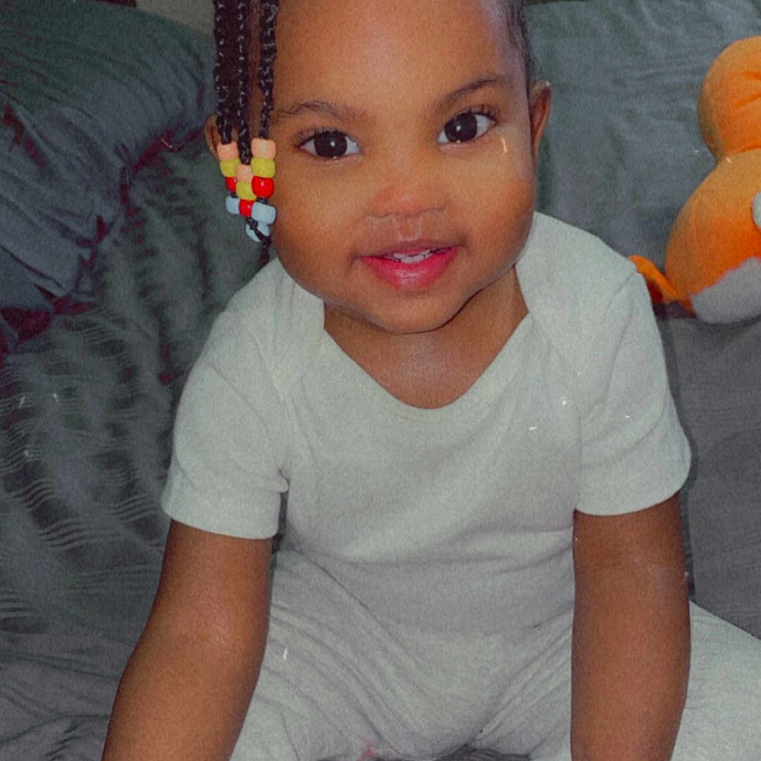 Jaylea joined the competition — help win amazing prizes! baby, bed, bedroom, bodypart, couch, cushion, face, finger, furniture, hand, happy, head, homedecor, indoors, person, photography, portrait, room, sitting, smile