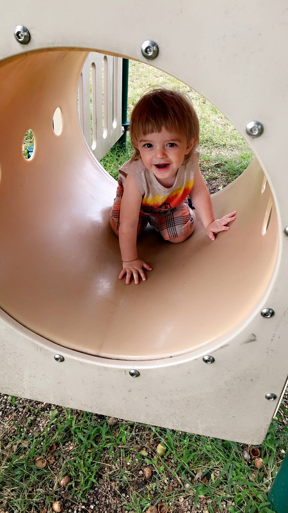 Connor joined the competition — help win amazing prizes! automotive_exterior, automotive_wheel_system, baby, baby_toddler_clothing, bathing, bumper, child, circle, comfort, fun, joy, leisure, outdoor_play_equipment, oval, person, play, recreation, shorts, smile, t_shirt