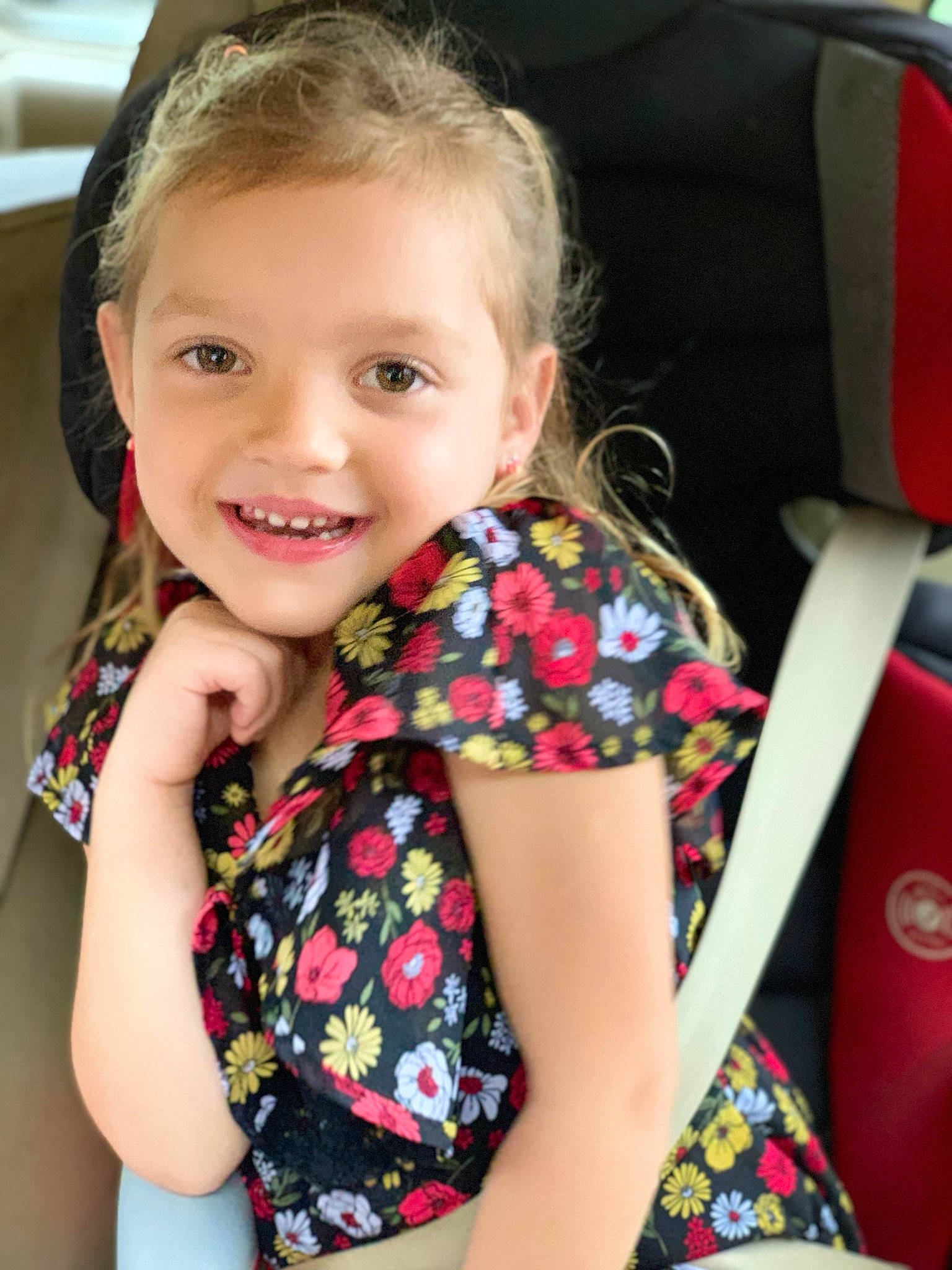 Trinity joined the competition — help win amazing prizes! auto_part, baby, baby_carriage, baby_products, car_seat, child, child_model, joy, person, product, sitting, skin, smile, toddler, vacation