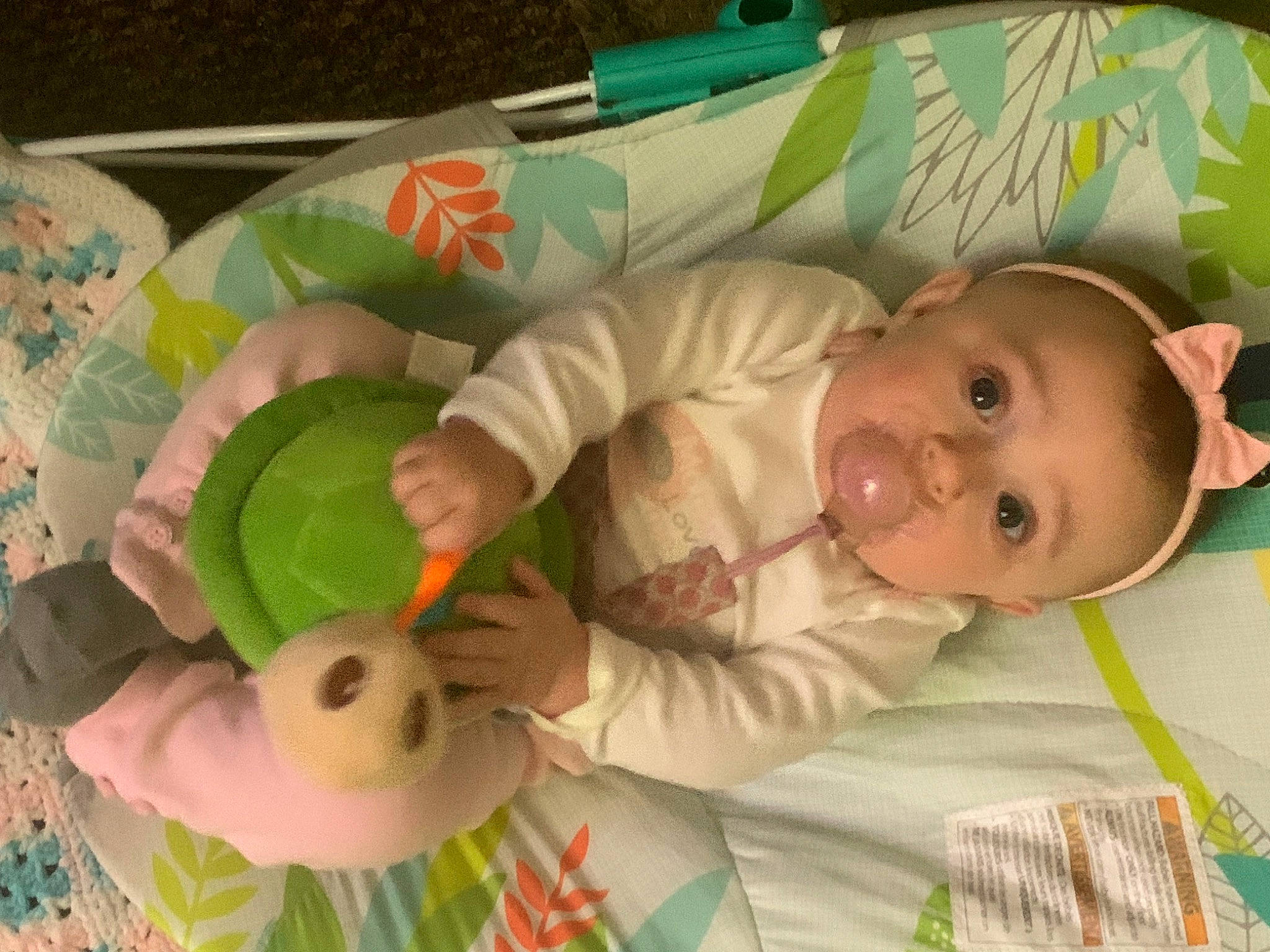 Alanna joined the competition — help win amazing prizes! baby, baby_products, baby_safety, baby_toddler_clothing, baby_toys, bed, cheek, child, comfort, eye, face, facial_expression, head, infant_bed, linens, mammal, person, room, skin, toddler