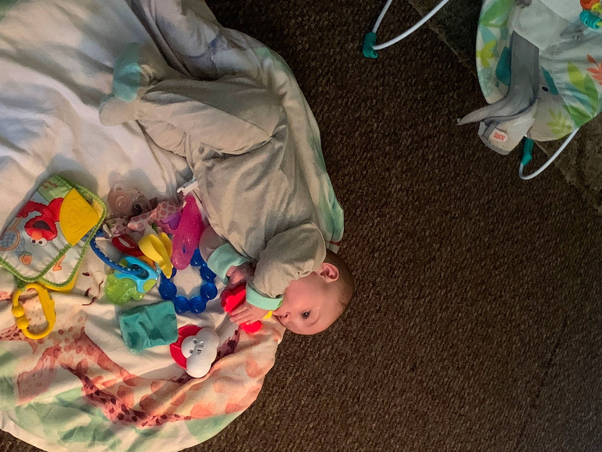 Alanna is registered to the contest to win money with this photo: art, baby, baby_products, child, comfort, flooring, fun, linens, person, plastic, play, room, sitting, textile, toddler, tree, visual_arts