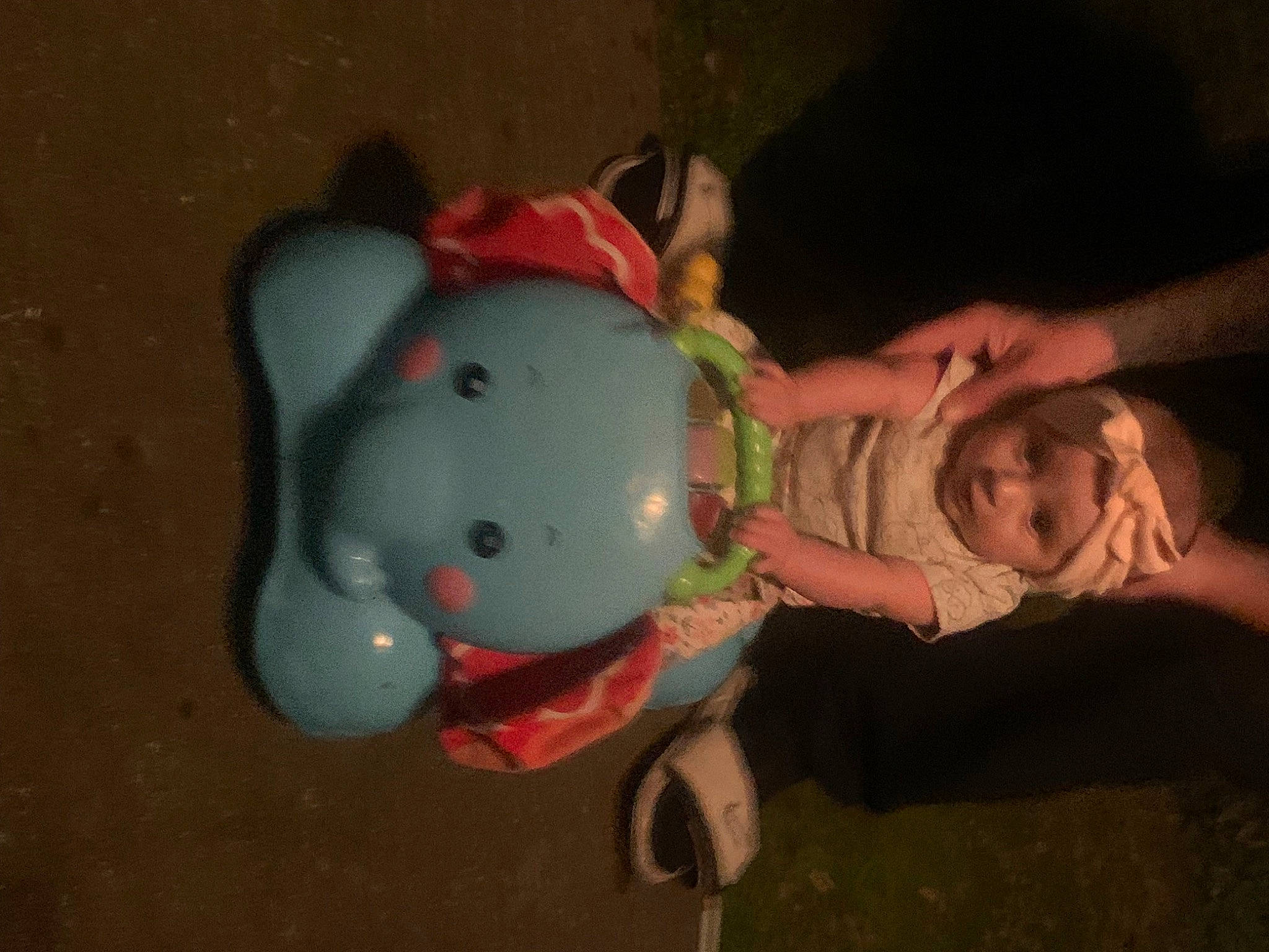 Alanna is registered to the contest to win money with this photo: animation, baby_toys, event, fun, happy, headwear, person, plush, stuffed_toy, teddy_bear, toy