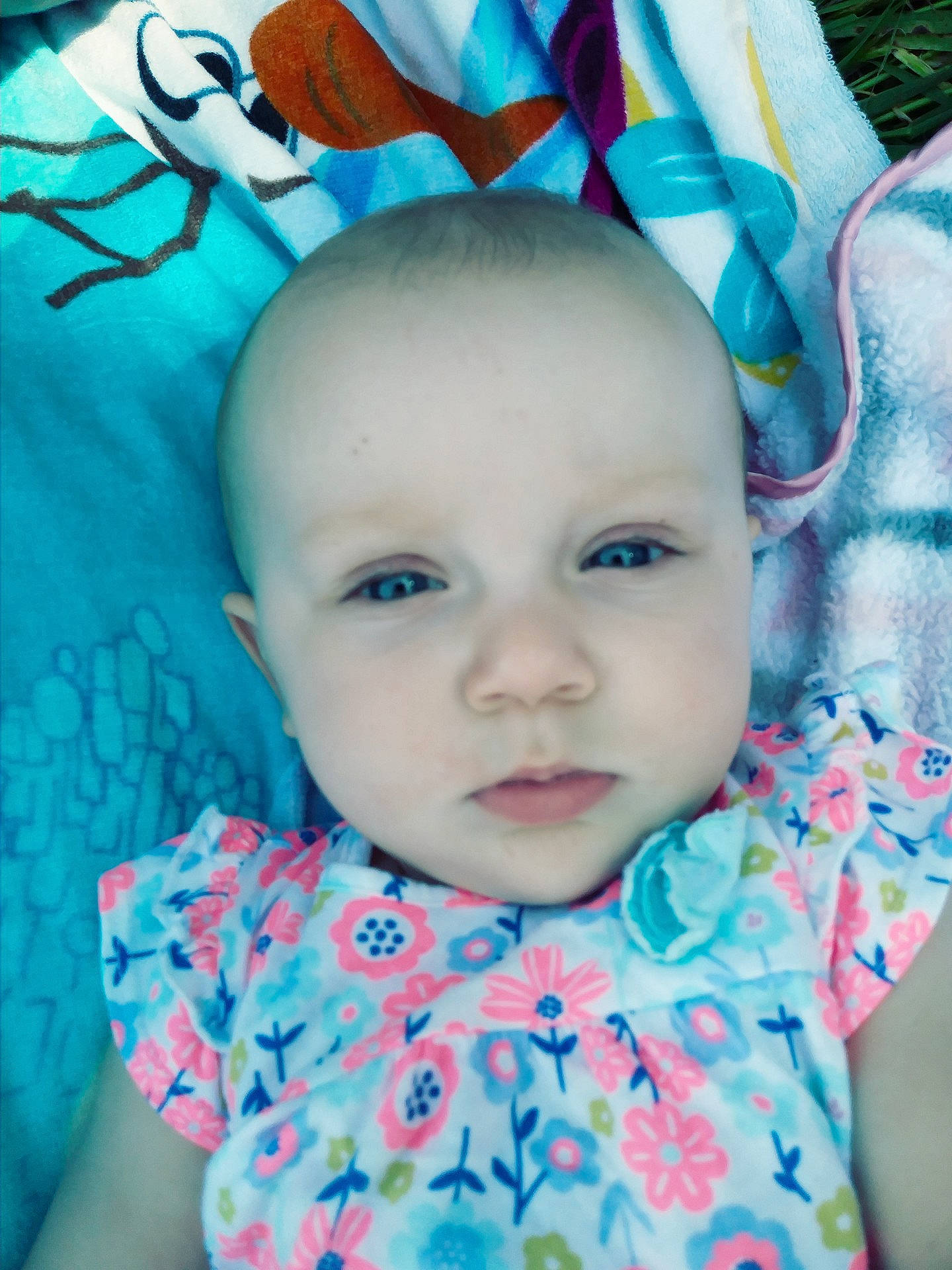 Kelsie is registered to the contest to win money with this photo: blue, cheek, child, ear, eye, face, forehead, hair_accessory, happiness, head, headgear, infant, iris, lip, nose, person, product, skin, smile, toddler