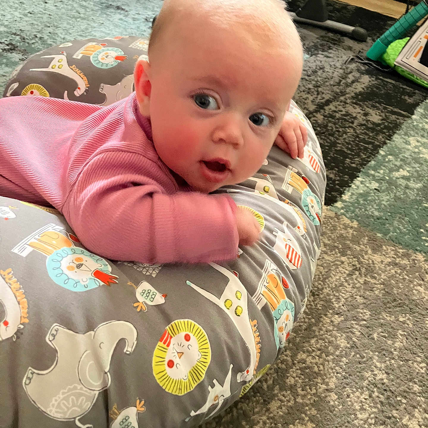 Amelia is registered to the contest to win money with this photo: baby, bed, bedroom, bodypart, couch, cushion, face, finger, furniture, head, homedecor, indoors, newborn, person, photography, pillow, portrait, quilt, room, sitting