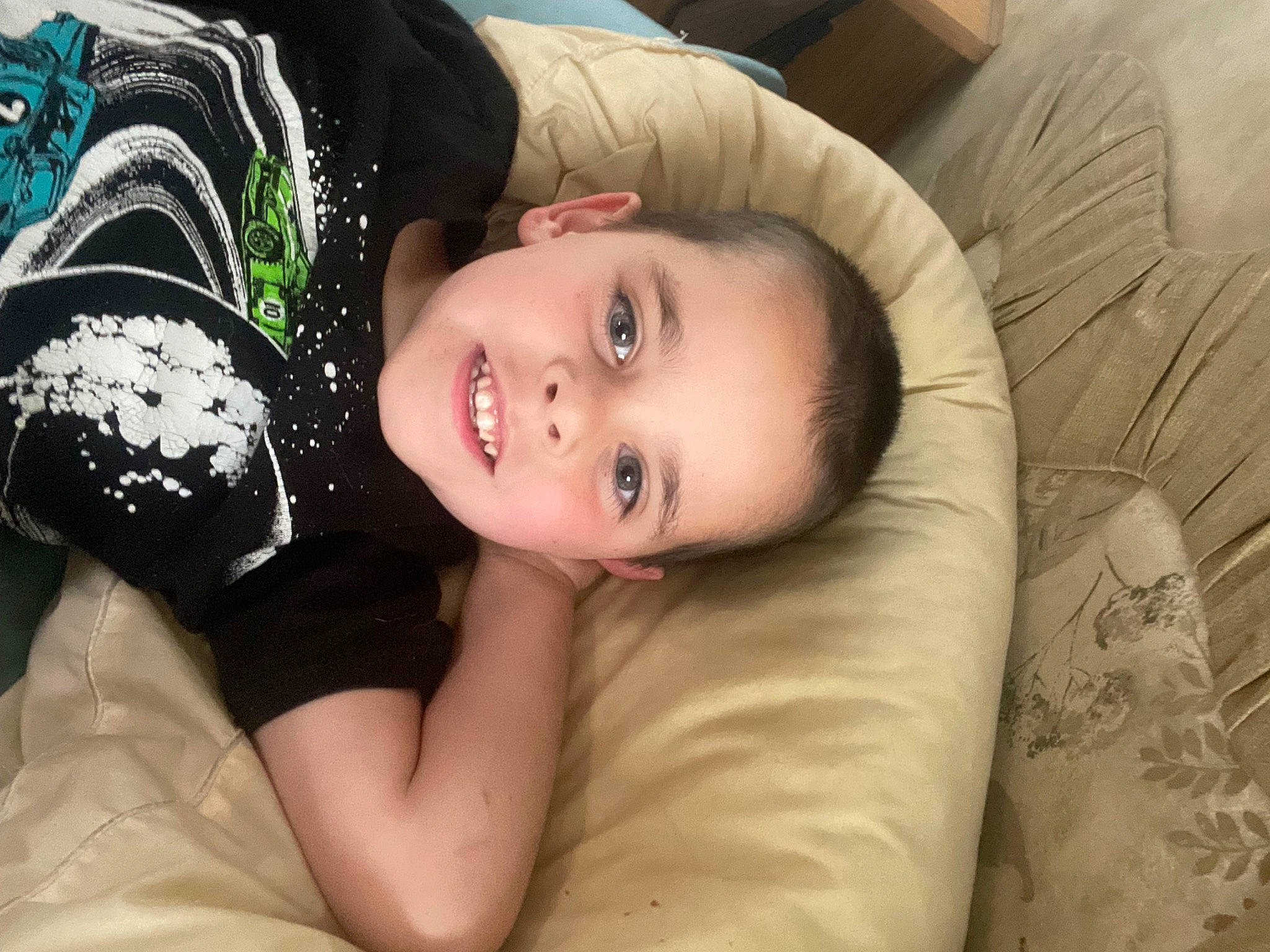 Jesse joined the competition — help win amazing prizes! automotive_tire, black_hair, child, comfort, couch, dress, fashion_accessory, flash_photography, fun, hairstyle, happy, hat, human_leg, joy, pattern, person, portrait_photography, sitting, smile, thigh