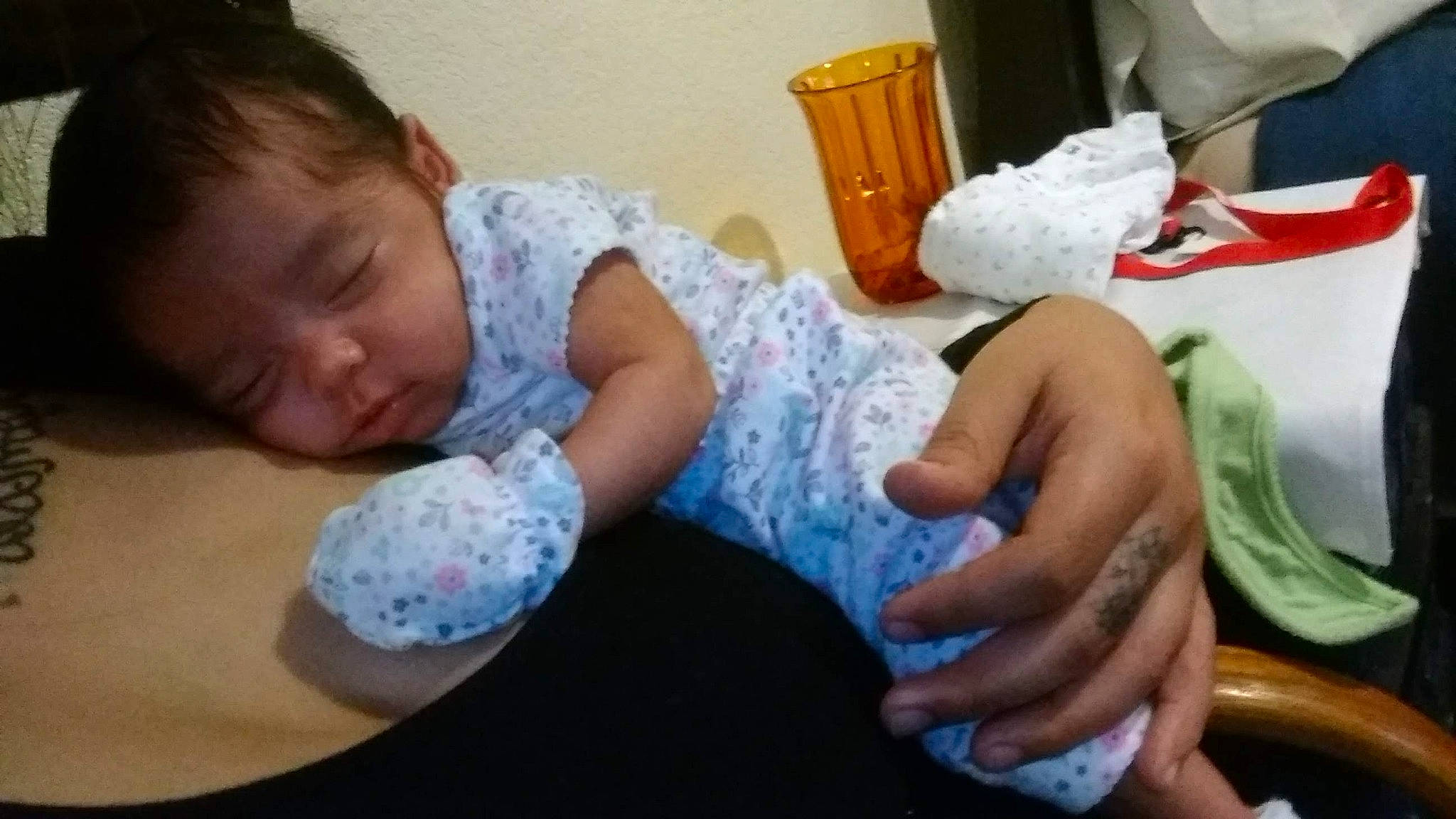 Jae'Marie joined the competition — help win amazing prizes! arm, child, finger, girl, hand, infant, mouth, person, product, toddler