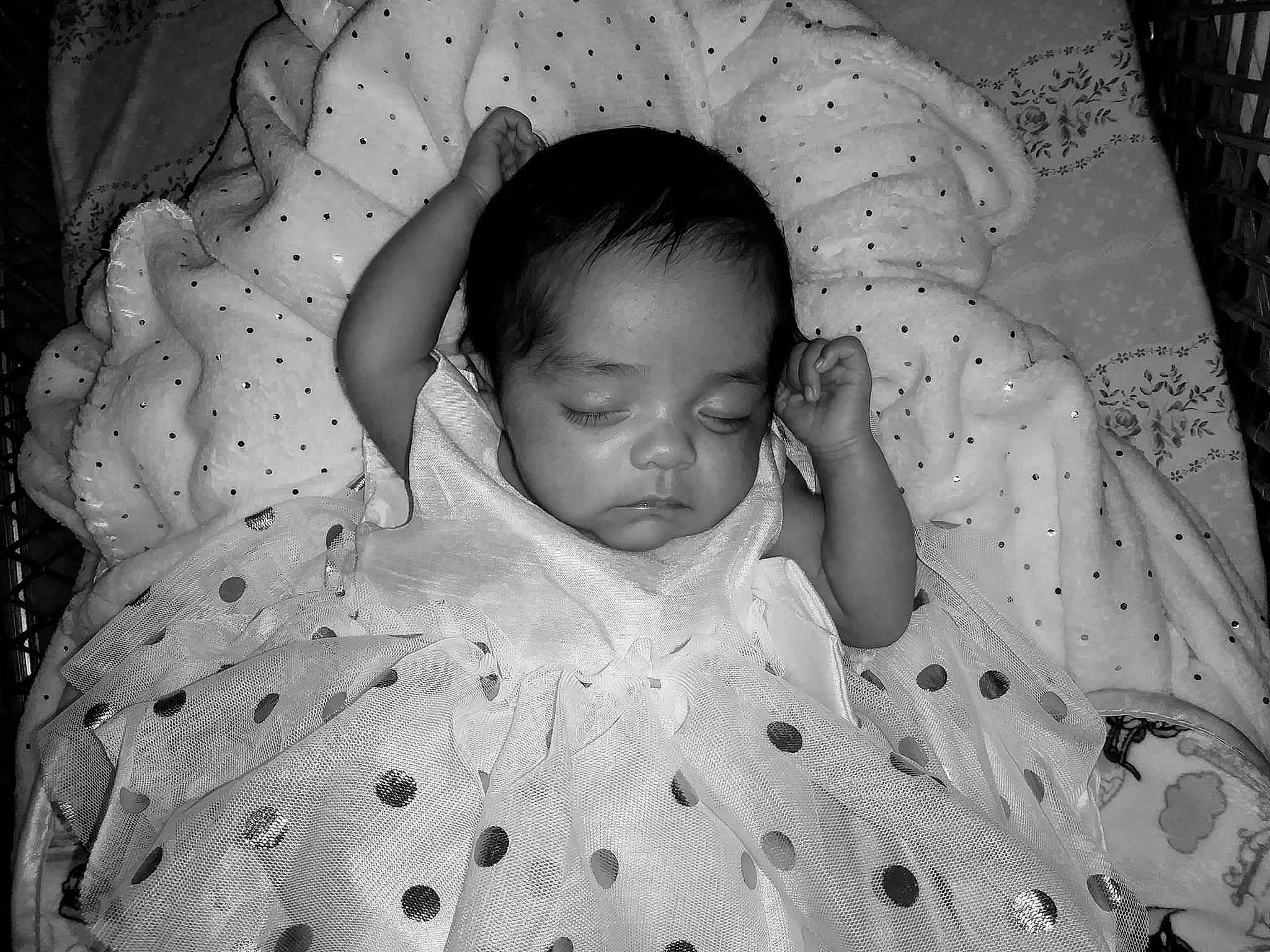 Jae'Marie joined the competition — help win amazing prizes! black, black_and_white, child, emotion, eye, face, girl, head, human, infant, monochrome, monochrome_photography, nose, organ, person, photograph, photography, smile, snapshot, white