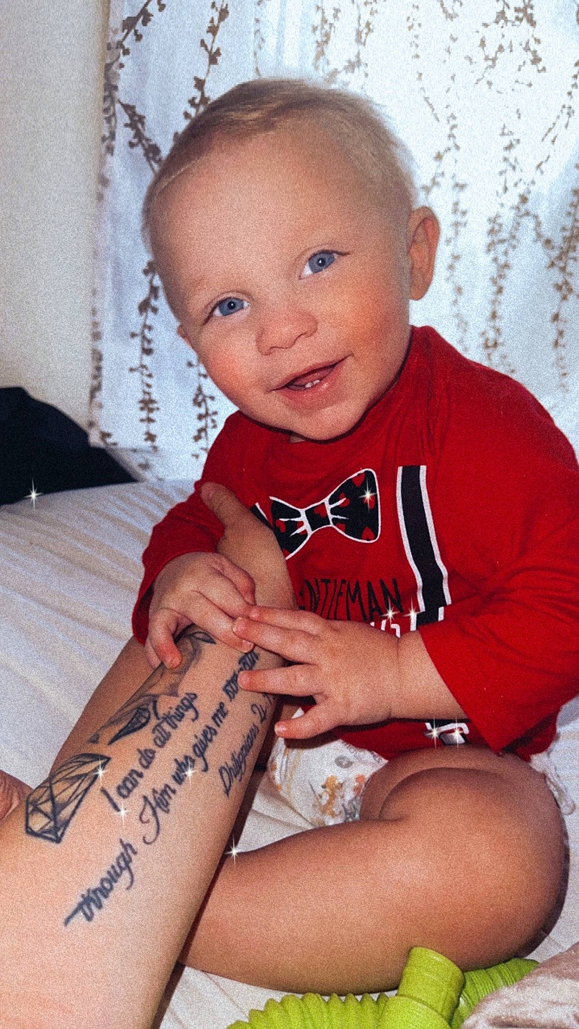 Vincenzo joined the competition — help win amazing prizes! baby, baby_toddler_clothing, cheek, chest, child, cool, elbow, happy, human_leg, knee, nail, pattern, person, skin, sleeve, smile, t_shirt, temporary_tattoo, thigh, toddler