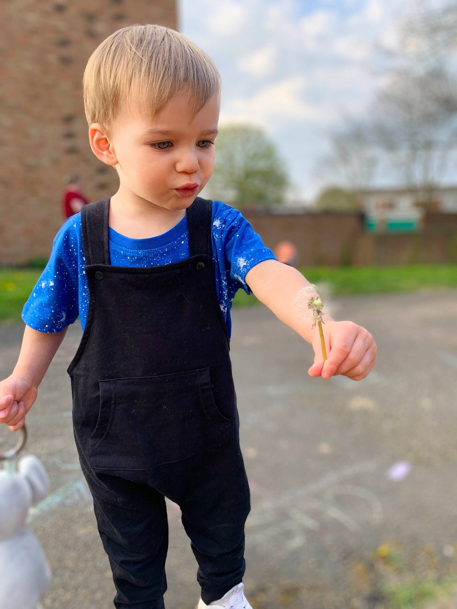 Otis joined the competition — help win amazing prizes! baby, blue, child, electric_blue, jeans, outerwear, person, play, shoe, sleeve, standing, t_shirt, toddler, vacation, walking