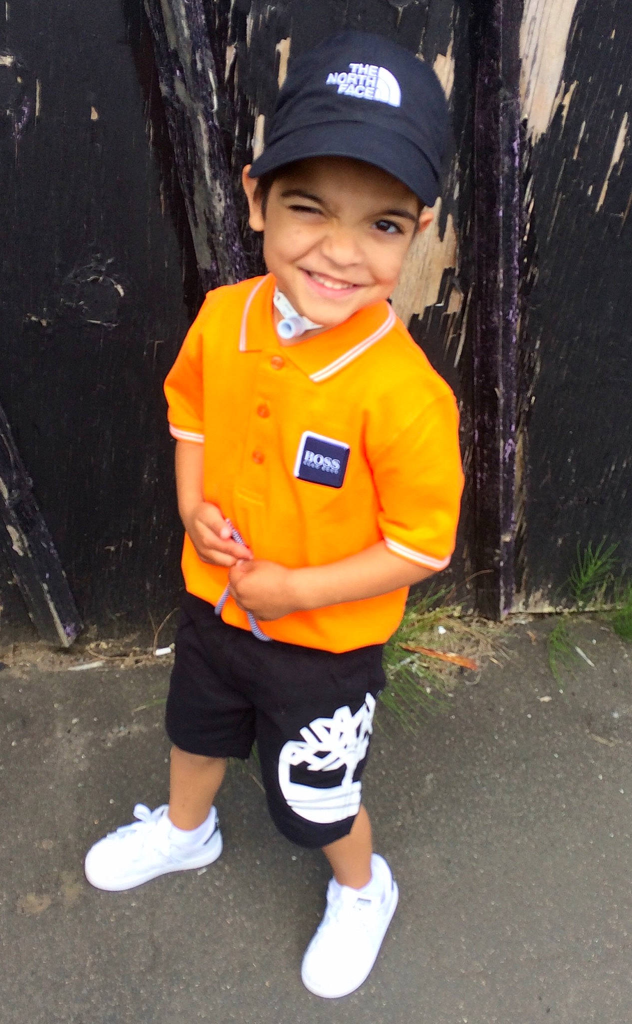 Markis joined the competition — help win amazing prizes! cap, child, headwear, joy, person, shoe, smile