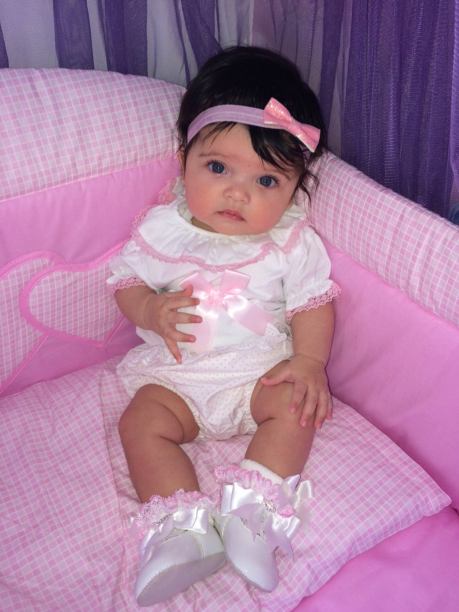 Marissa joined the competition — help win amazing prizes! baby, child, headgear, headwear, person, pink, product, skin, toddler