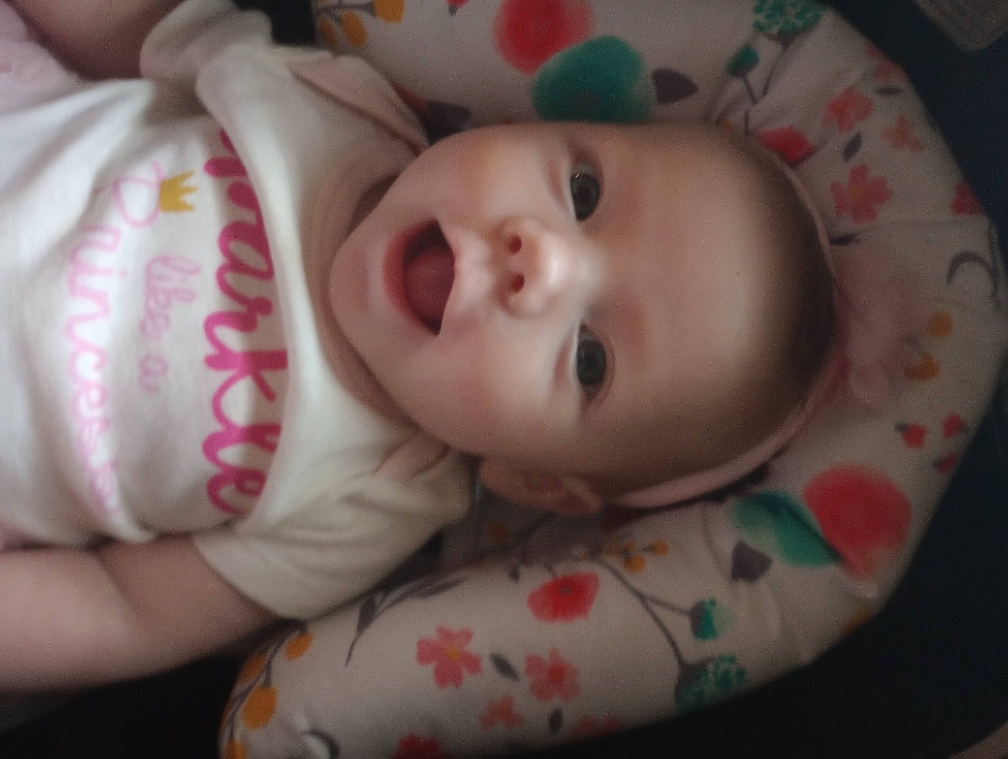 Everleigh joined the competition — help win amazing prizes! baby, baby_products, baby_safety, baby_toddler_clothing, cheek, child, comfort, eye, eyebrow, eyelash, face, head, iris, lip, nose, pattern, person, pink, skin, sleeve