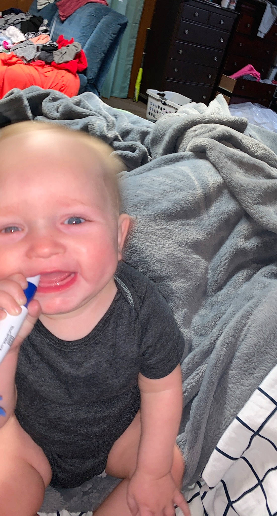 Crew joined the competition — help win amazing prizes! baby, cheek, child, face, finger, mouth, nose, person, skin, smile, toddler