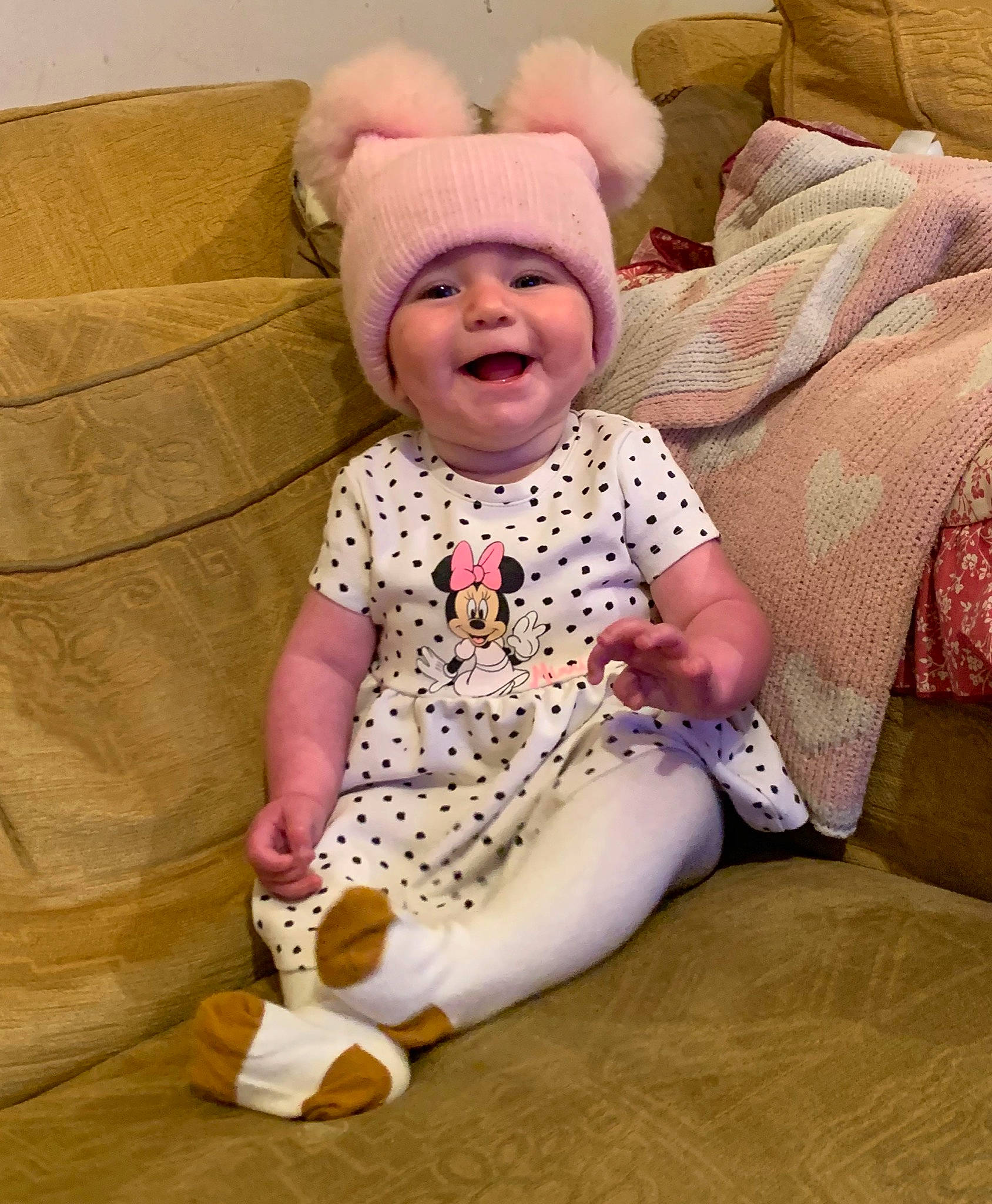 Lillie-rose is registered to the contest to win money with this photo: baby, child, fawn, headwear, person, toddler