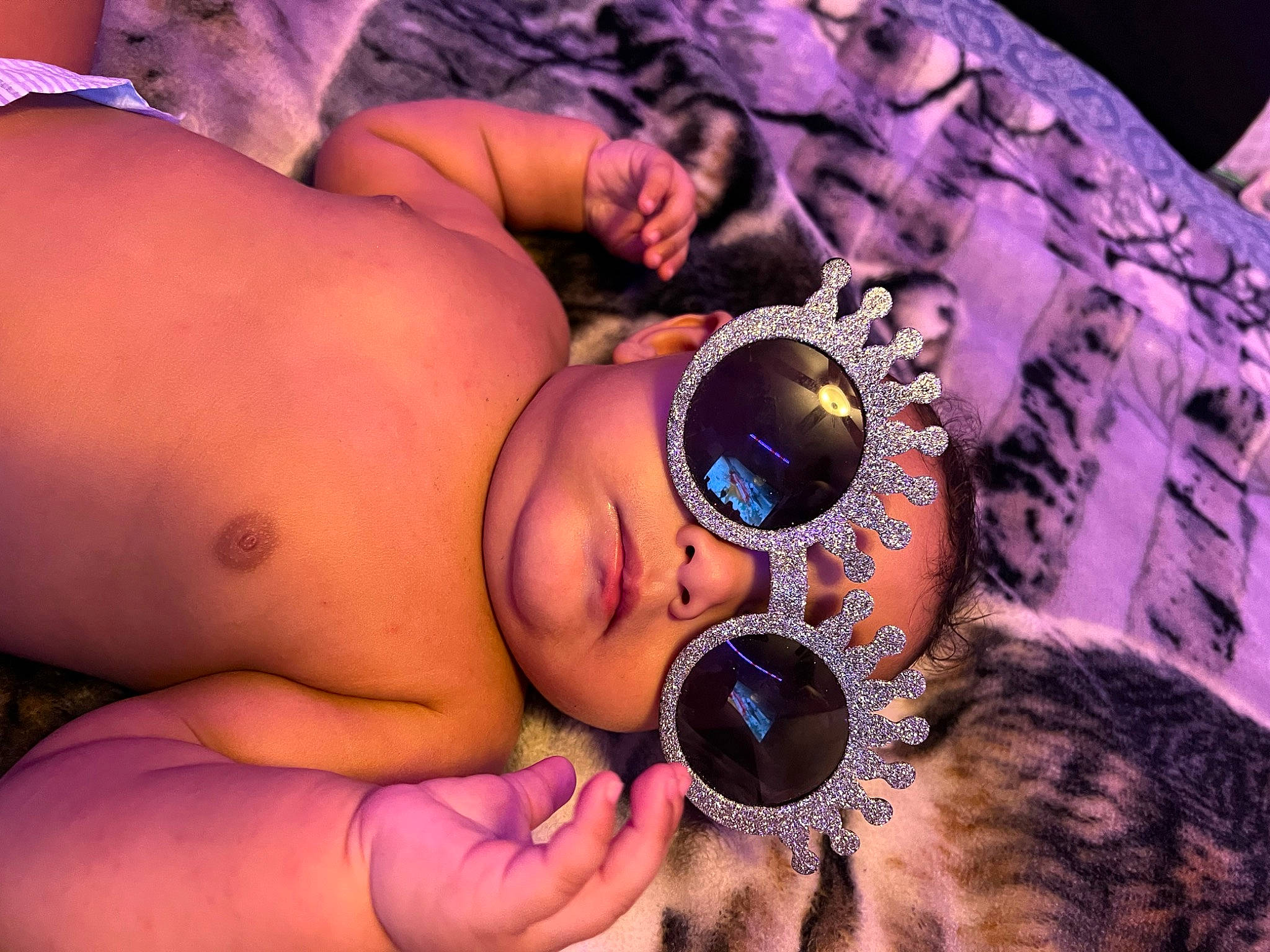 Carmelo joined the competition — help win amazing prizes! beauty, black_hair, child, eyewear, finger, flash_photography, fun, glasses, hand, headgear, human, nail, person, photograph, pink, skin, snapshot, thumb, toddler, vision_care