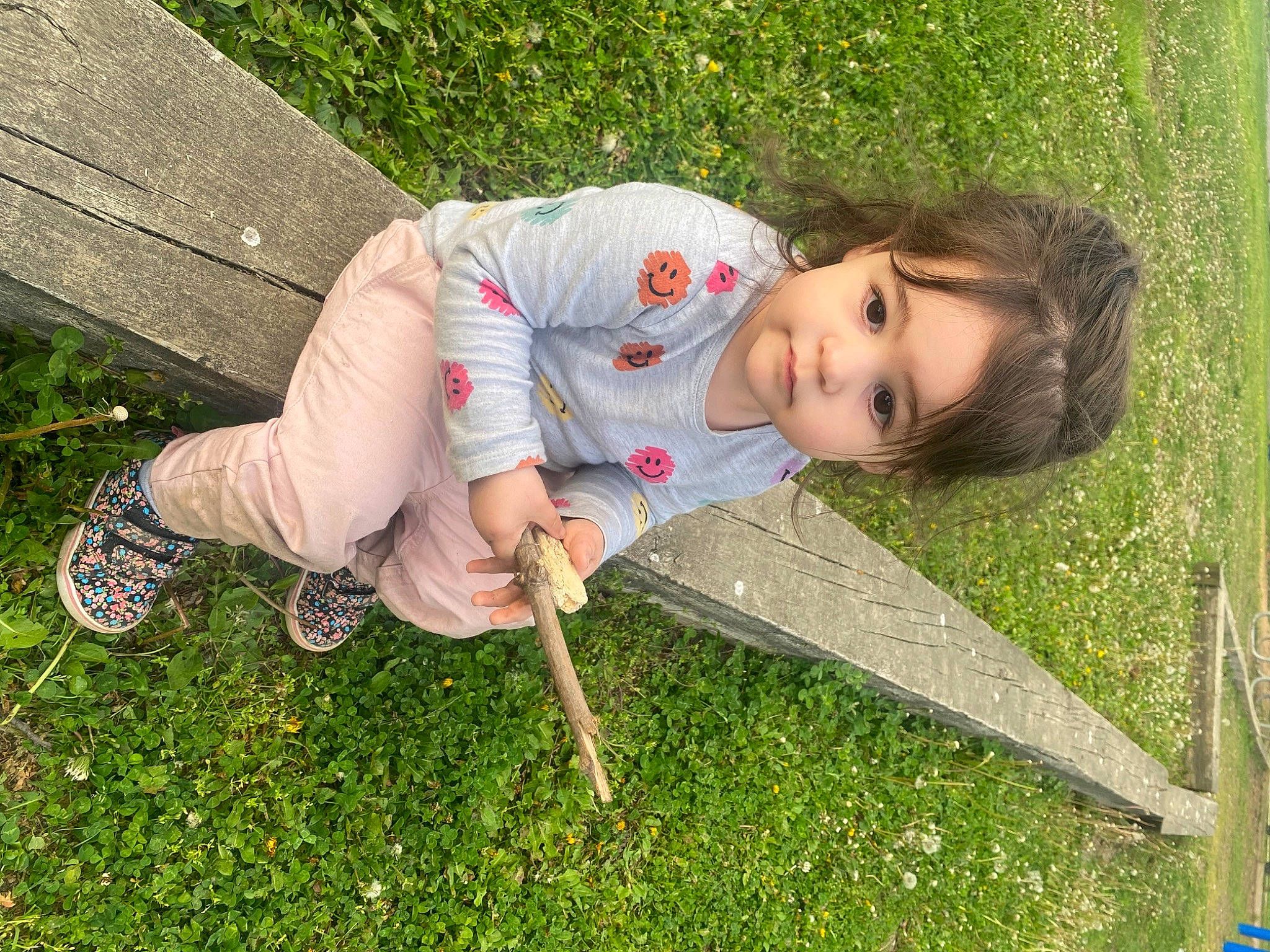 Emilia joined the competition — help win amazing prizes! baby_toddler_clothing, child, fun, garden, gardening, grass, grass_family, grassland, happy, lawn, leaf, leisure, meadow, people_in_nature, person, plant, recreation, soil, spring, toddler