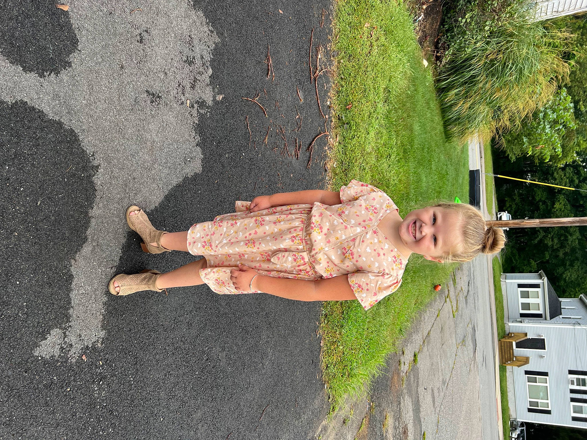 Mckenzie joined the competition — help win amazing prizes! asphalt, barefoot, dress, foot, fun, grass, human_leg, joy, landscape, leg, leisure, people_in_nature, person, plant, road_surface, shadow, sidewalk, thigh, tree, water