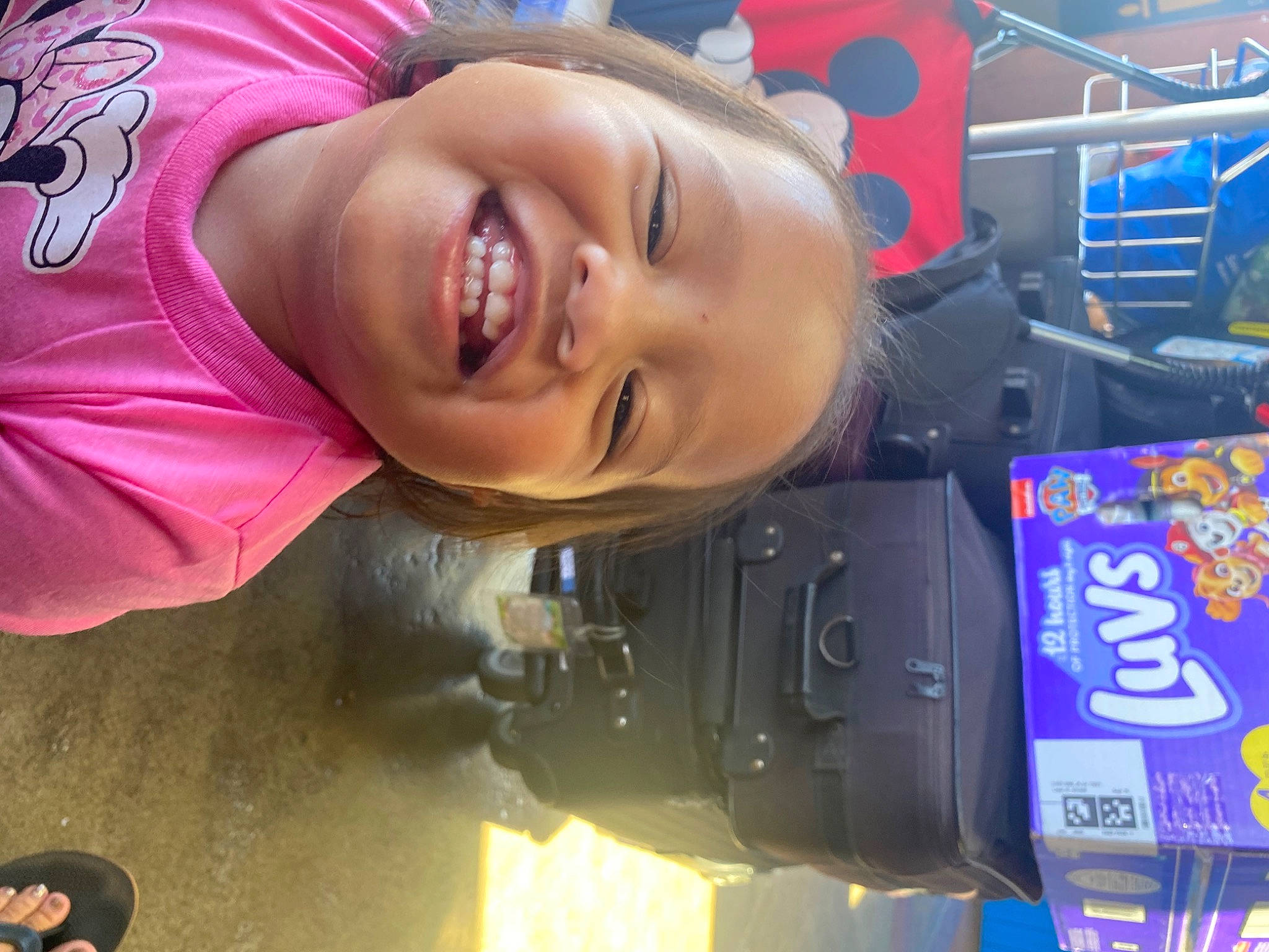 Luna Rose is registered to the contest to win money with this photo: child, electric_blue, fun, happy, joy, laugh, leisure, machine, magenta, person, personal_protective_equipment, smile