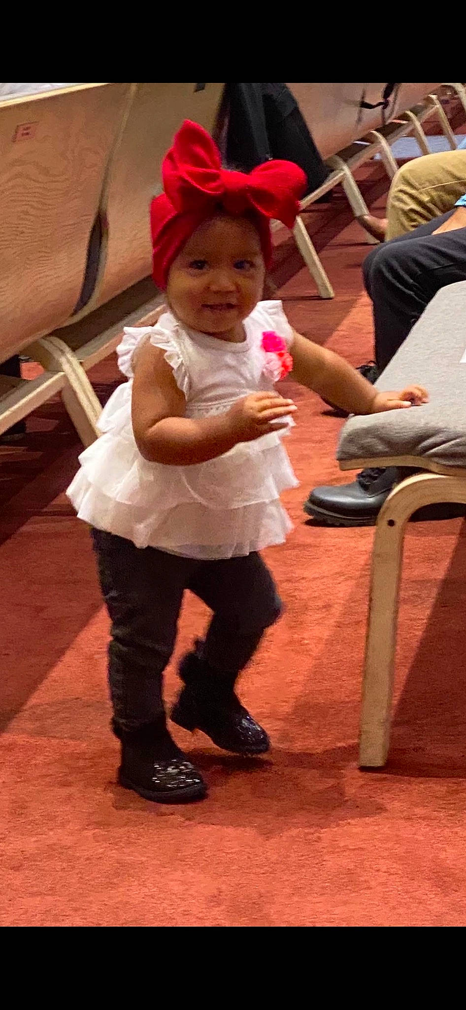 Luna Rose joined the competition — help win amazing prizes! baby, chair, child, event, flooring, fun, gesture, happy, hat, human_leg, joint, leg, leisure, person, sandal, sitting, skin, smile, snapshot, thigh