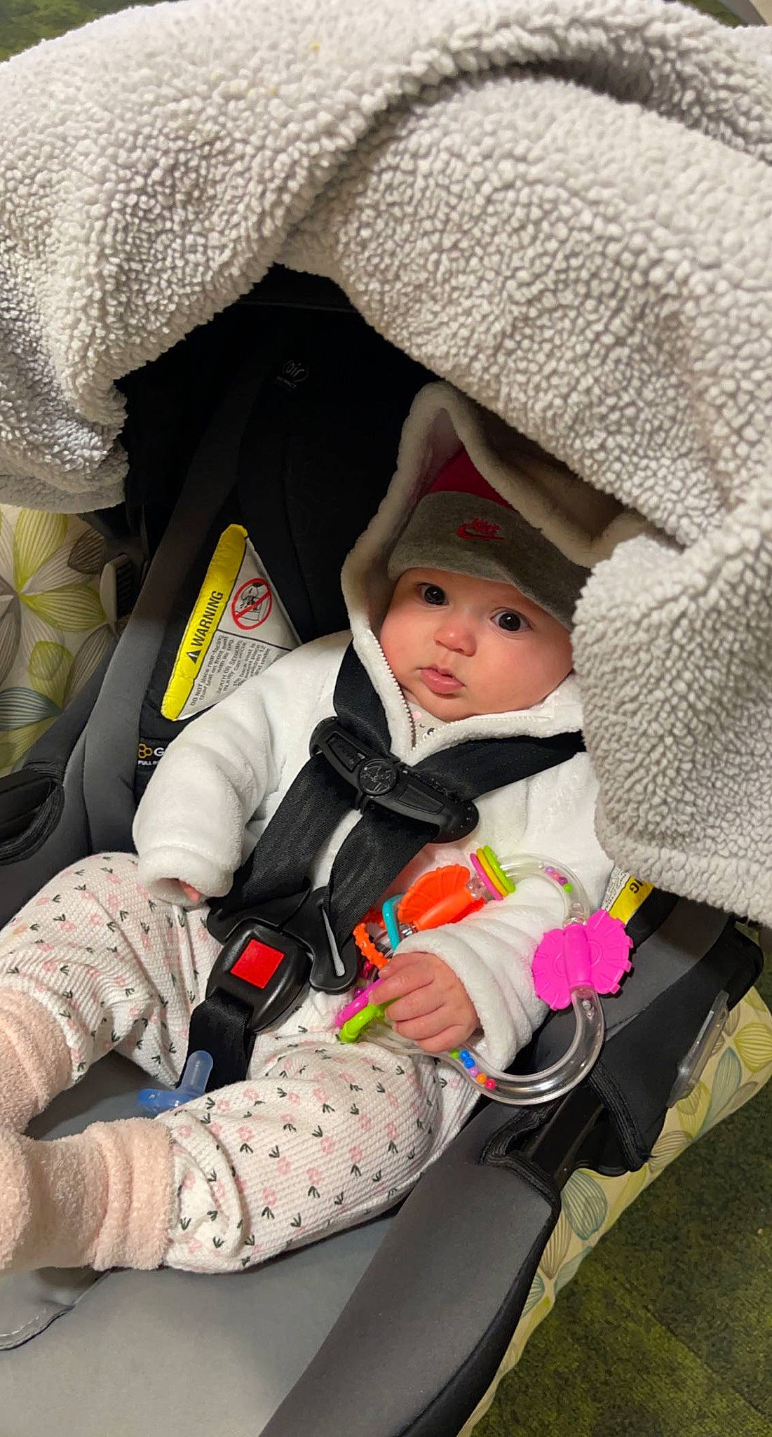 Annalia joined the competition — help win amazing prizes! baby, baby_carriage, baby_in_car_seat, baby_products, baby_safety, baby_toddler_clothing, cap, car_seat, carmine, child, comfort, hat, headwear, lap, linens, person, product, sitting, skin, toddler