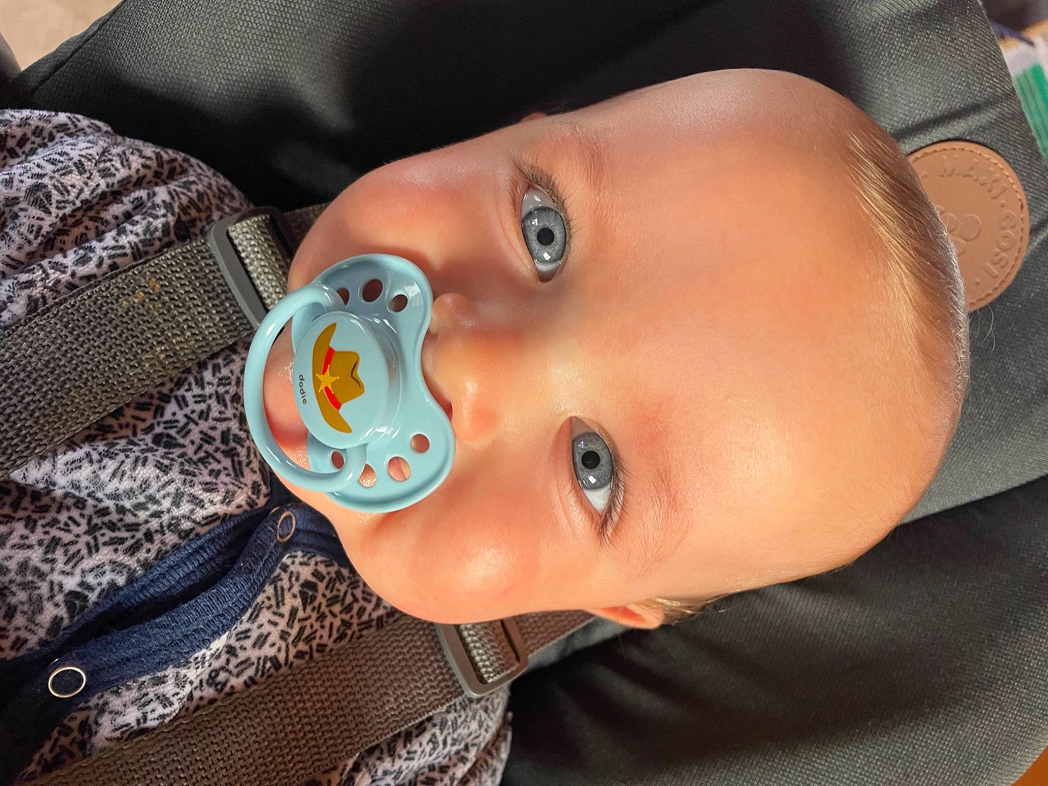 Connor participe au concours pour gagner de l'argent avec cette photo : baby, baby_products, baby_toddler_clothing, cheek, child, eyebrow, eyelash, happy, hat, headgear, helmet, iris, lip, mouth, nose, person, skin, smile, toddler