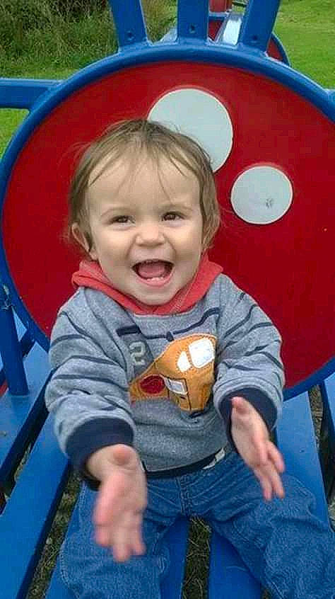 Kyle joined the competition — help win amazing prizes! baby, child, facial_expression, fun, joy, laugh, leisure, outdoor_play_equipment, person, play, playground, public_space, recreation, smile, toddler