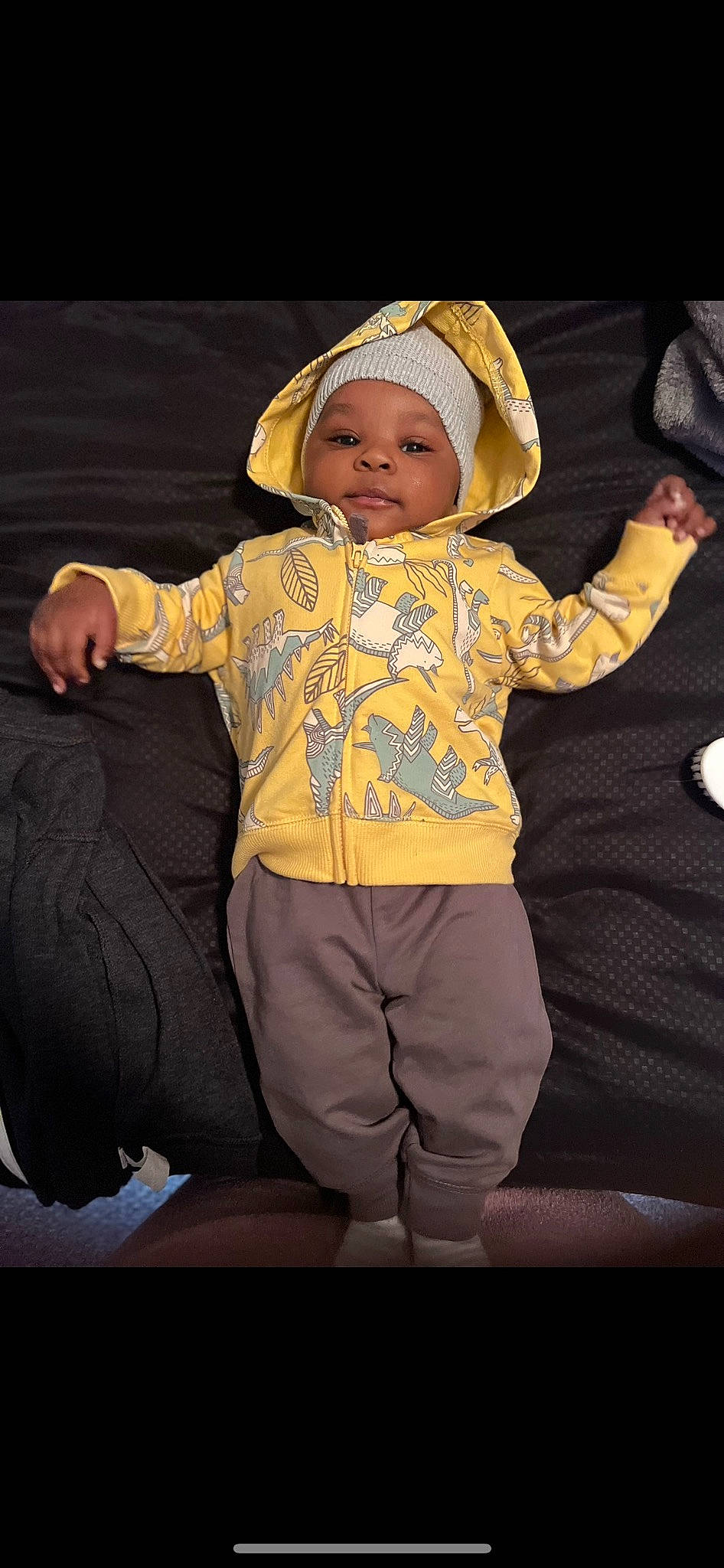 Seven joined the competition — help win amazing prizes! baby, baby_products, baby_toddler_clothing, cap, child, costume, entertainment, event, fashion_accessory, flash_photography, fun, gesture, happy, hat, headgear, headwear, person, sleeve, sun_hat, t_shirt