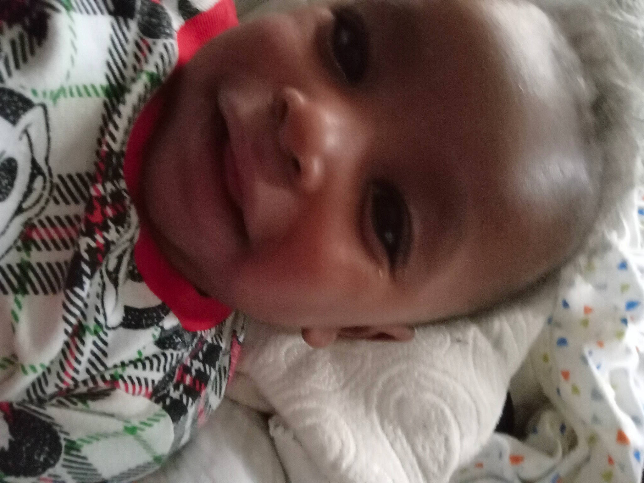 Zay'Ion joined the competition — help win amazing prizes! baby, baby_toddler_clothing, carmine, cheek, child, comfort, eye, eyelash, fun, happy, linens, lip, mouth, nose, pattern, person, portrait_photography, skin, sleeve, smile