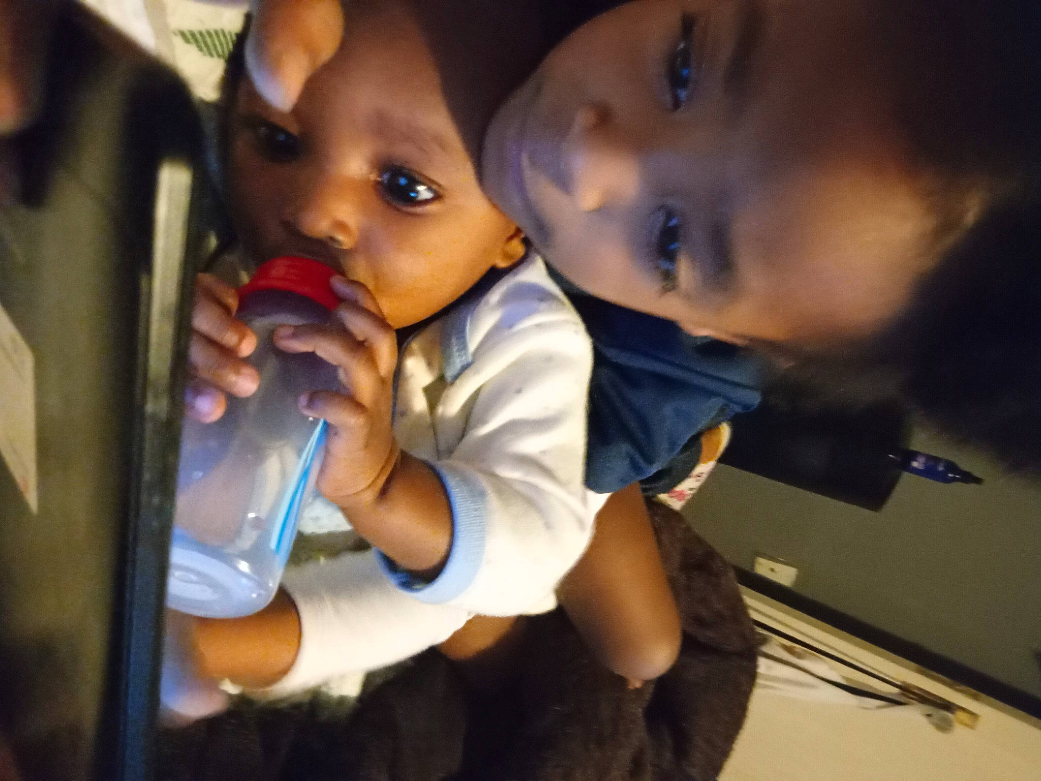 Zay'Ion joined the competition — help win amazing prizes! baby, cheek, child, communication_device, ear, eye, finger, flash_photography, fun, gesture, happy, mobile_phone, nail, nose, person, sitting, skin, smile, tablet_computer, thumb