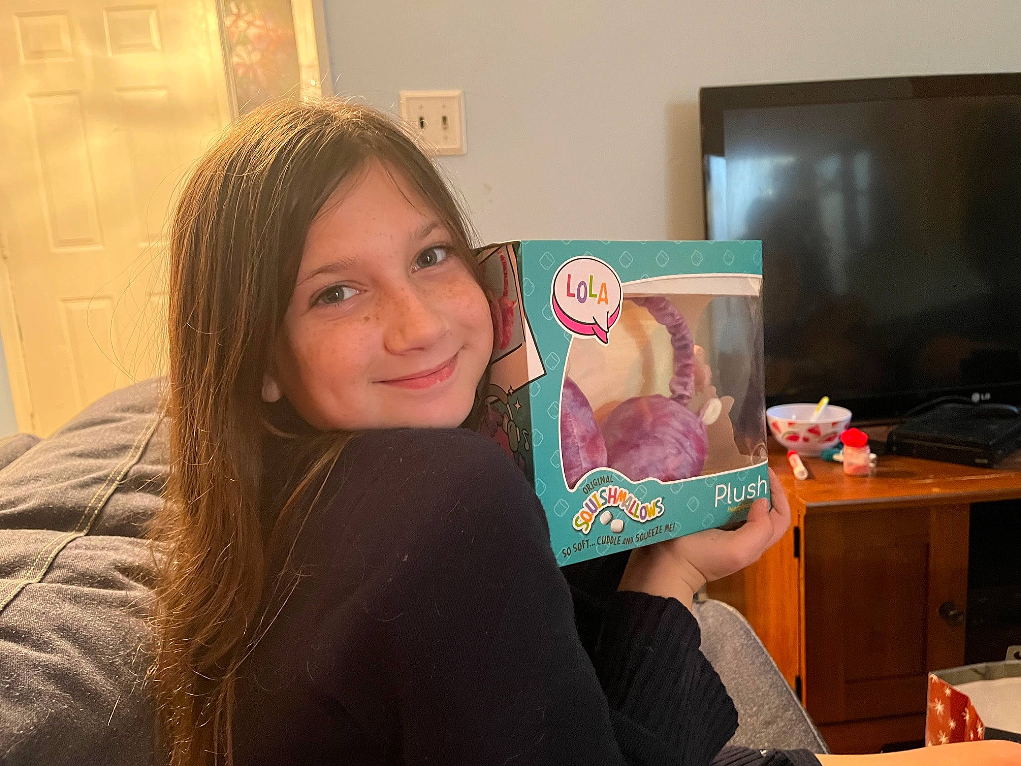 Molly joined the competition — help win amazing prizes! beauty, child, comfort, event, eyelash, fun, gadget, happy, iris, joy, lap, nail, person, reading, room, sitting, smile, visual_arts