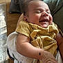 Jevonne is registered to the contest to win money with this photo: baby, smiling, infant, yellow_clothing, happy, person, indoors, holding, cute, skin, hand, face, newborn, fabric, blanket, home, light, comfort, expression, joy