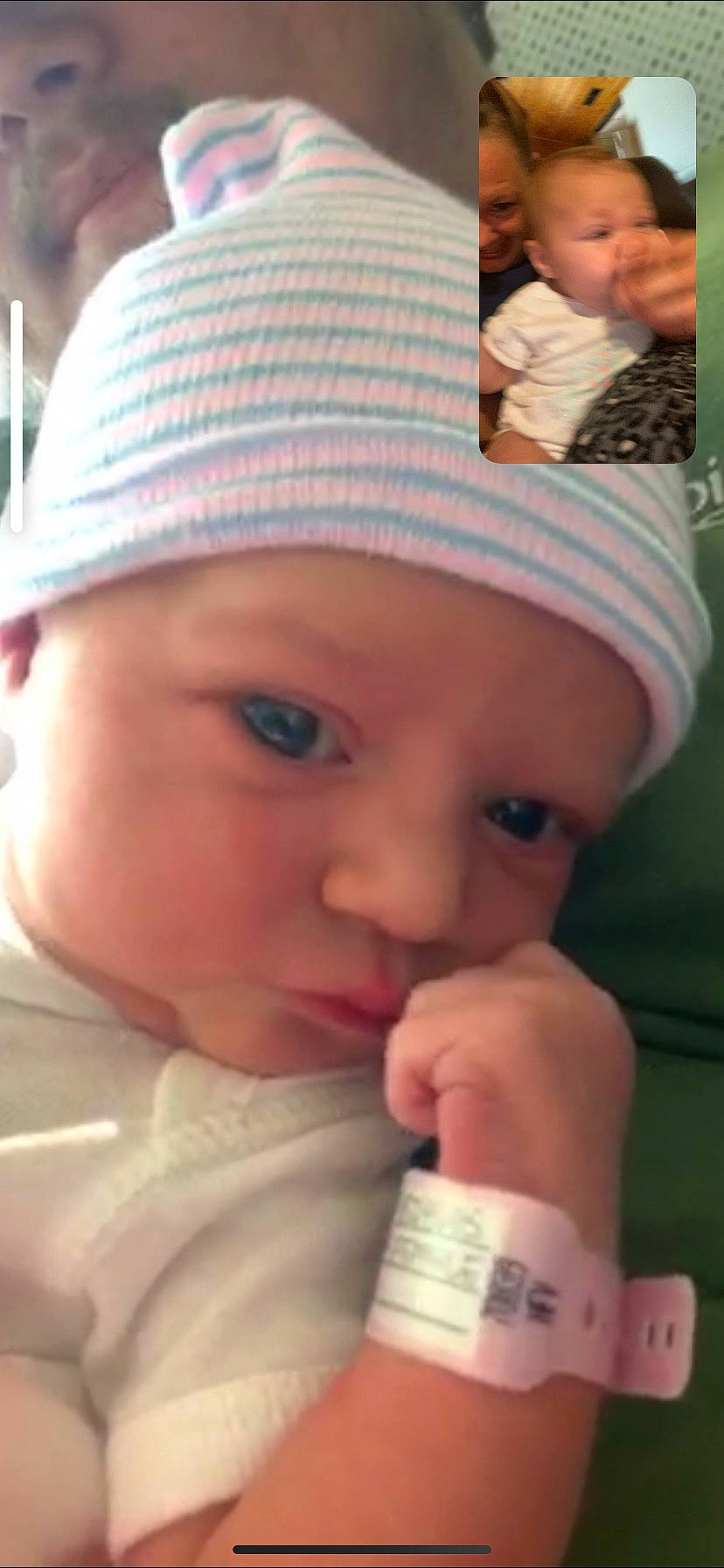 Hazel is registered to the contest to win money with this photo: baby, bonnet, cap, cheek, child, chin, eating, eyebrow, eyelash, face, forehead, head, headgear, headwear, lip, mouth, nose, person, skin, smile