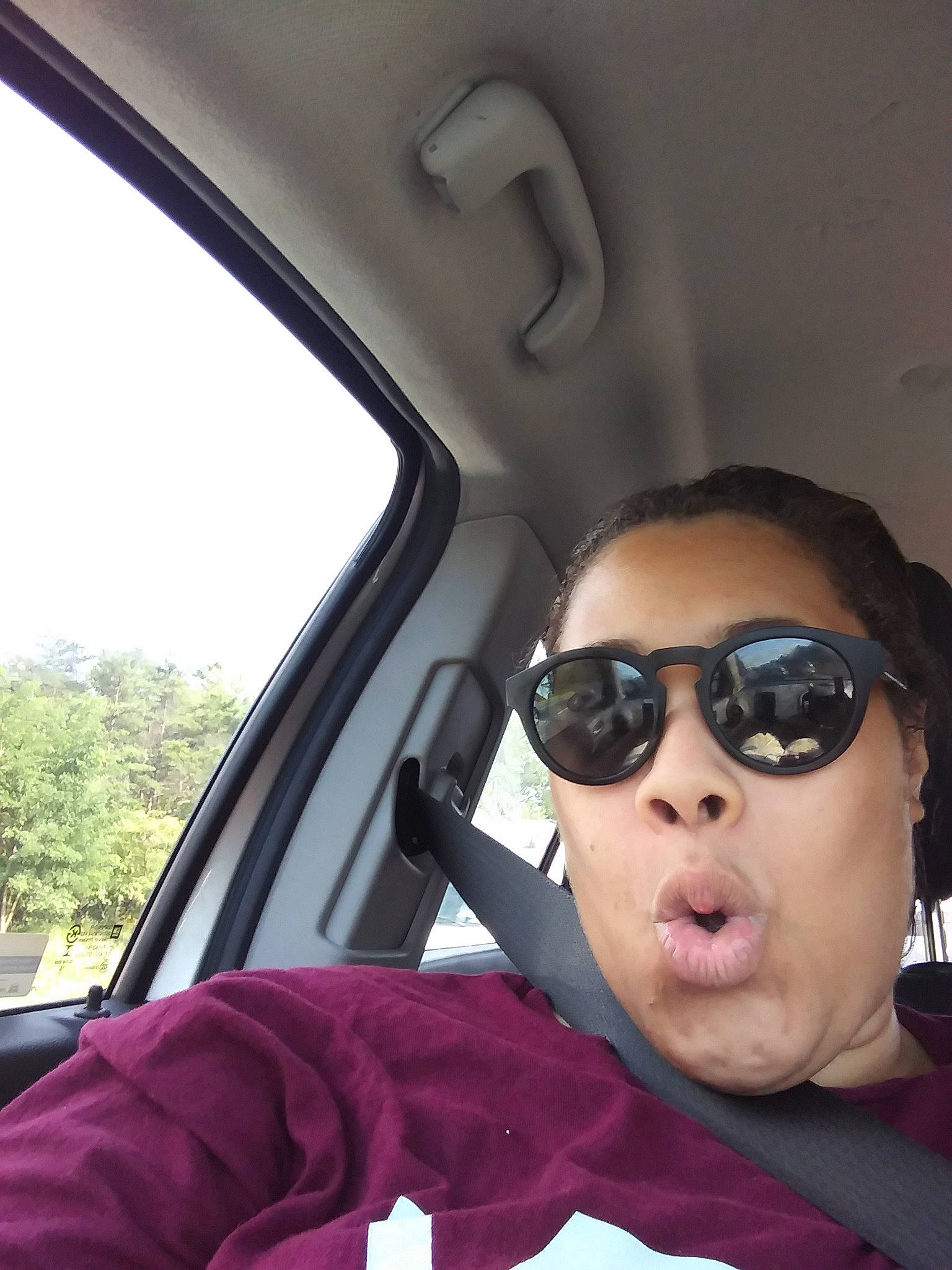 James is registered to the contest to win money with this photo: auto_part, automotive_exterior, automotive_window_part, car, cool, driving, eyewear, family_car, glasses, luxury_vehicle, person, photography, selfie, sunglasses, vacation, vehicle, vehicle_door, vision_care