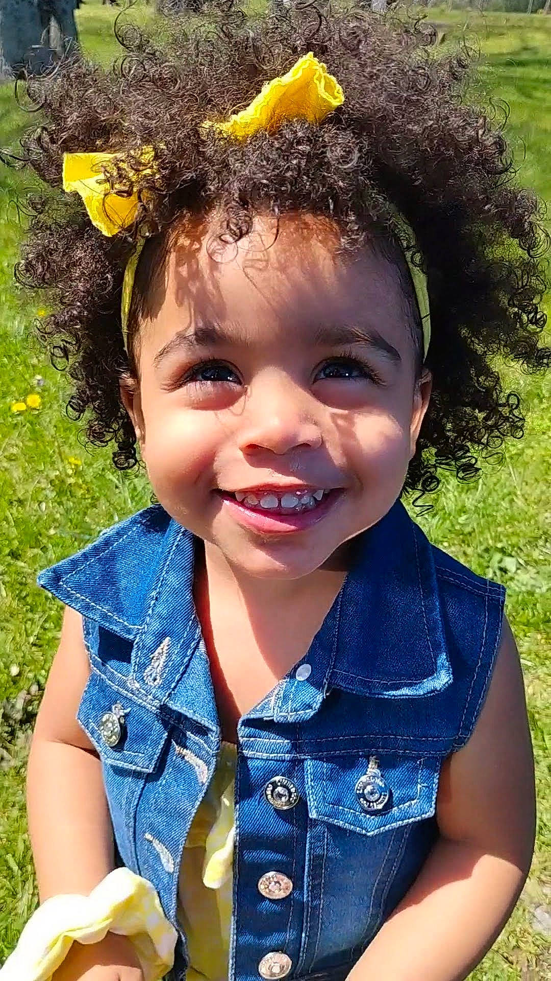 Rebecca joined the competition — help win amazing prizes! baby_toddler_clothing, beauty, botany, child, electric_blue, eye, facial_expression, fun, grass, happy, head, iris, joy, nose, people, people_in_nature, person, plant, smile, summer