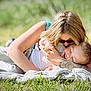Swann participe au concours pour gagner de l'argent avec cette photo : adult, affection, blanket, casual_clothing, child, family, grass, happy, hugging, joy, love, nature, outdoor, portrait, relaxing, smiling, sunglasses, sunlight, tattoo, tender_moment