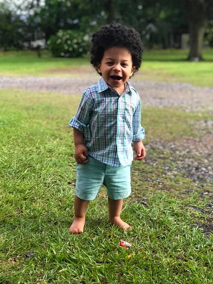 Wyatt joined the competition — help win amazing prizes! adaptation, child, grass, grass_family, grassland, green, happy, lawn, pattern, people_in_nature, person, photography, plaid, plant, play, smile, summer, toddler, tree, vacation