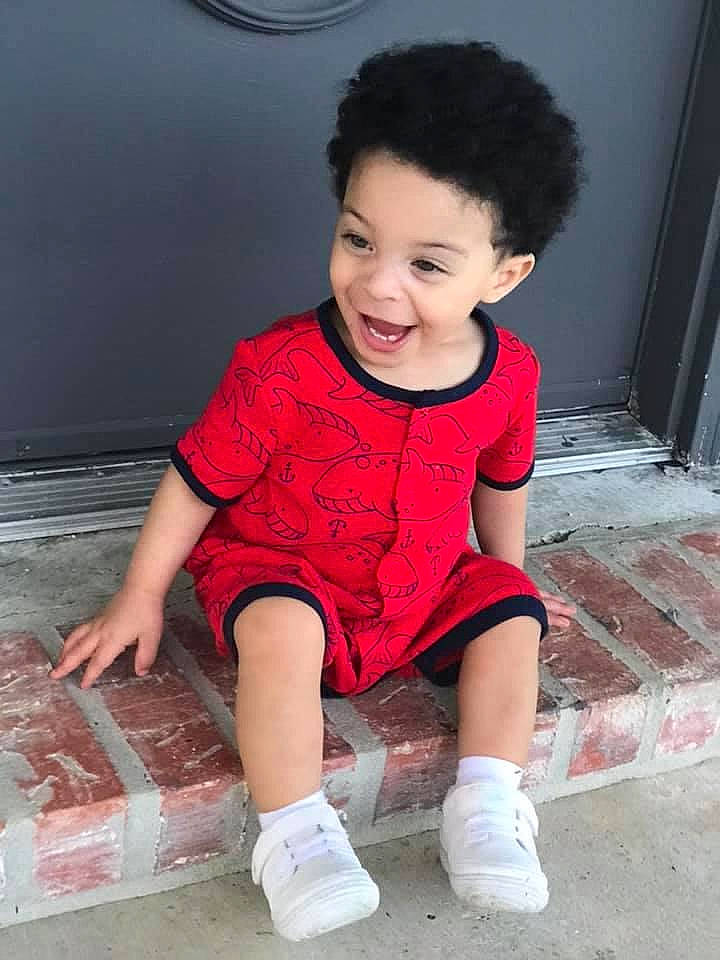 Wyatt joined the competition — help win amazing prizes! baby, beauty, cheek, child, child_model, footwear, joy, leg, person, pink, shoe, skin, smile, standing, t_shirt, toddler