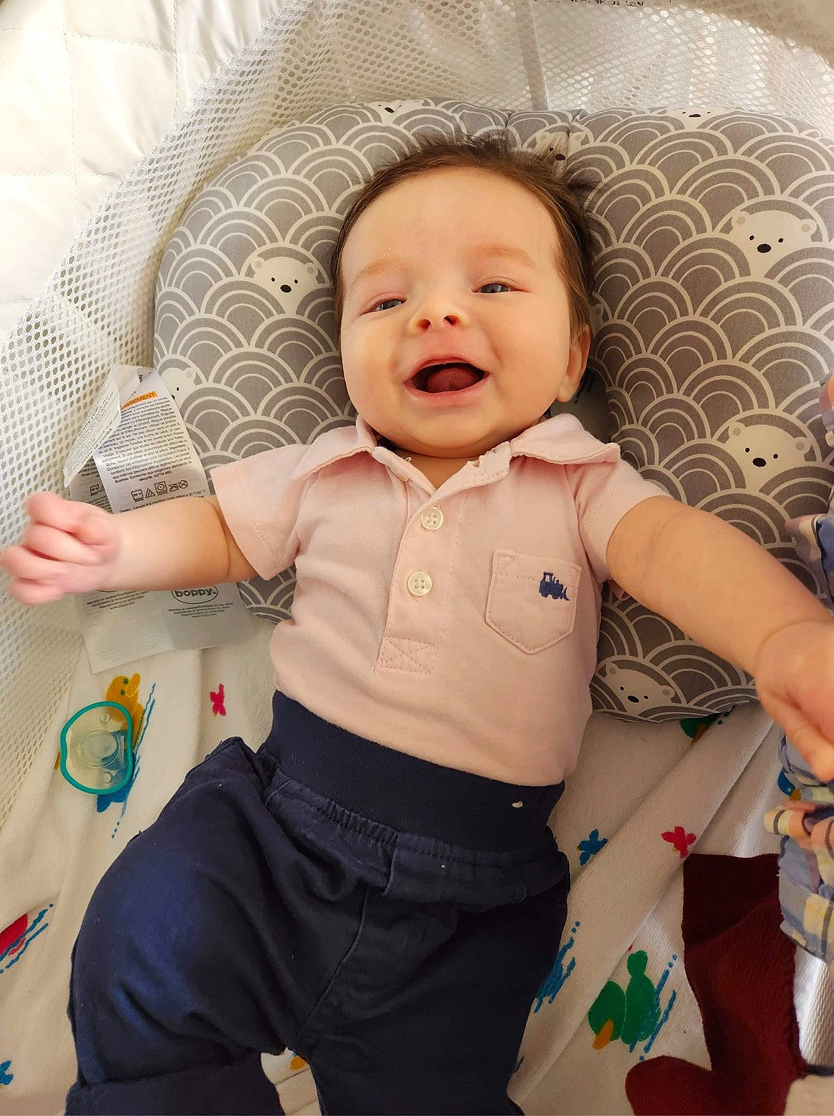 Nico joined the competition — help win amazing prizes! baby, baby_toddler_clothing, cheek, chin, comfort, dress_shirt, eye, face, finger, flash_photography, hairstyle, happy, head, iris, nose, person, product, skin, sleeve, t_shirt