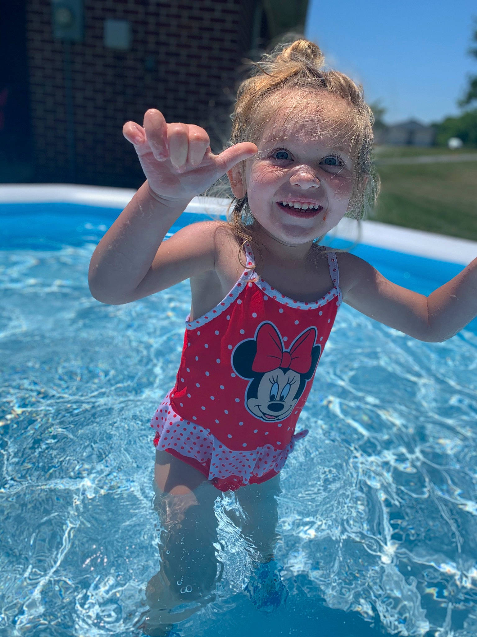 Payton joined the competition — help win amazing prizes! azure, bathing, child, electric_blue, fun, games, goggles, happy, joy, leisure, leisure_centre, person, personal_protective_equipment, play, recreation, sky, smile, swimming_pool, swimwear, toddler