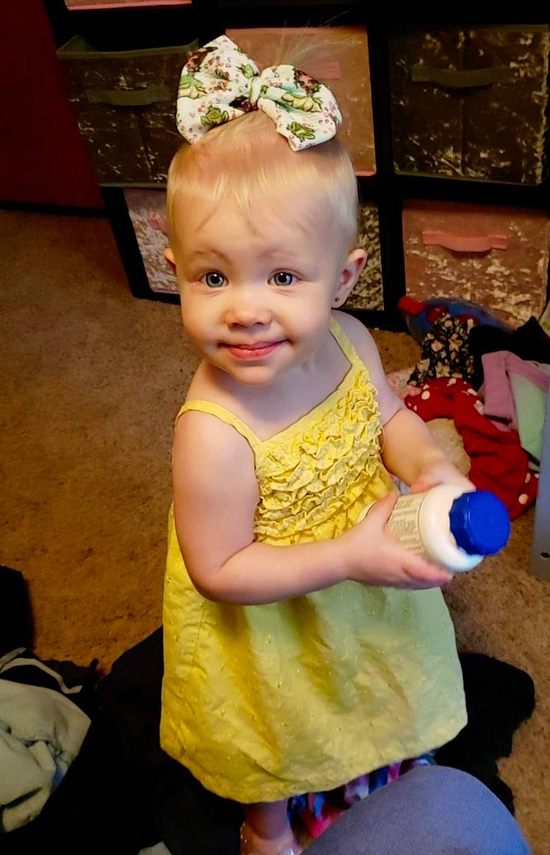 Brynna joined the competition — help win amazing prizes! baby, baby_toddler_clothing, cheek, child, event, fashion_accessory, fun, hair_accessory, happy, head, headband, headgear, headpiece, iris, jewellery, joy, person, pink, purple, smile