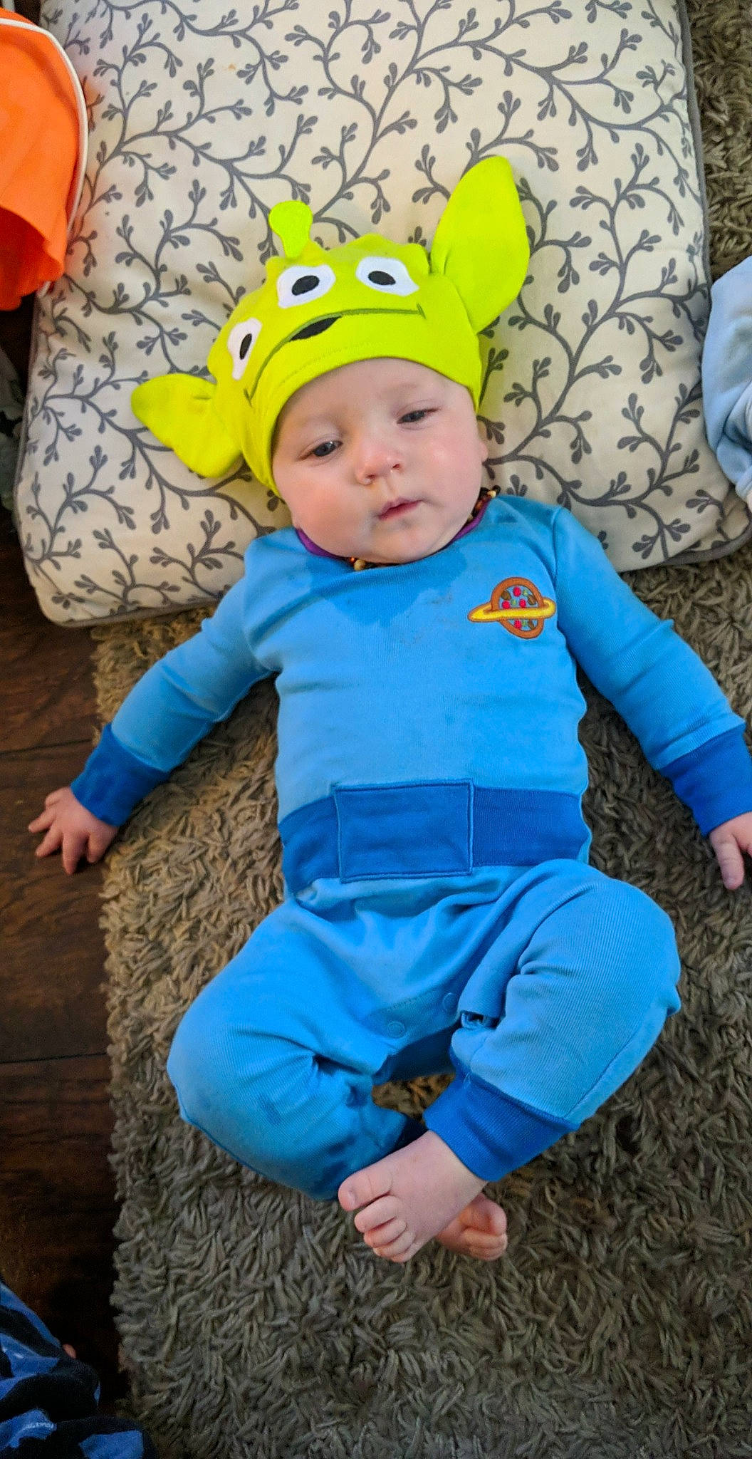 Stiles joined the competition — help win amazing prizes! baby, baby_toddler_clothing, blue, child, costume, headwear, person, play, product, sleeve, toddler