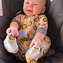 baby, infant, child, smiling, pajamas, lion_pattern, car_seat, chicco, hands, feet, cute, happy, comfort, clothing, seat, portrait, indoor, young, person, babywear
