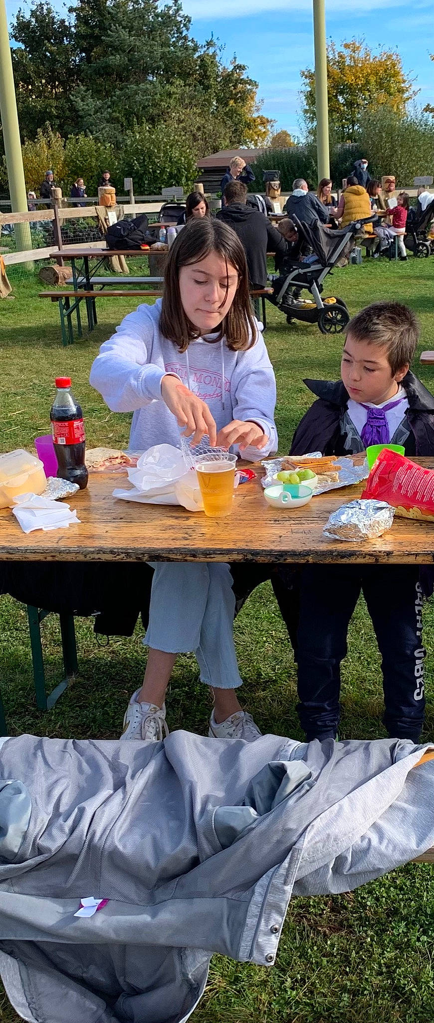 Loane participe au concours pour gagner de l'argent avec cette photo : chair, community, food, fun, furniture, grass, green, leisure, nature, outdoor_furniture, outdoor_recreation, outdoor_table, people, person, photograph, picnic, public_space, recreation, summer, table