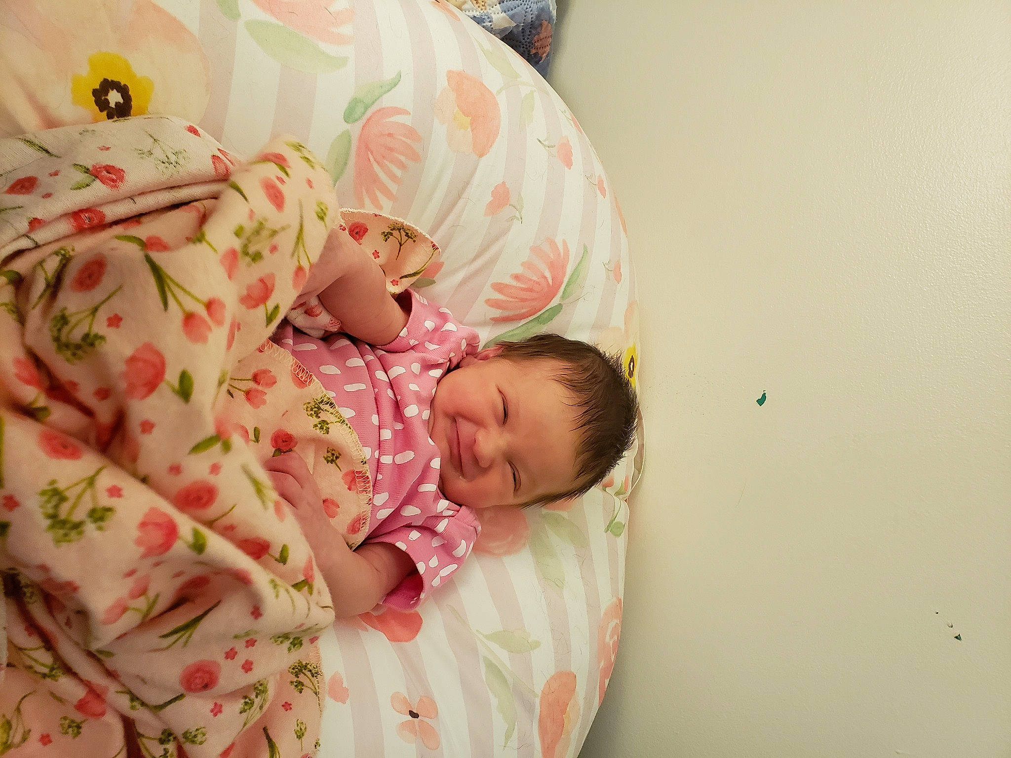 Hadley is registered to the contest to win money with this photo: baby, baby_products, baby_safety, baby_sleeping, baby_toddler_clothing, bed, bed_sheet, bedding, bedtime, child, comfort, event, happy, linens, nap, pattern, person, room, skin, sleep