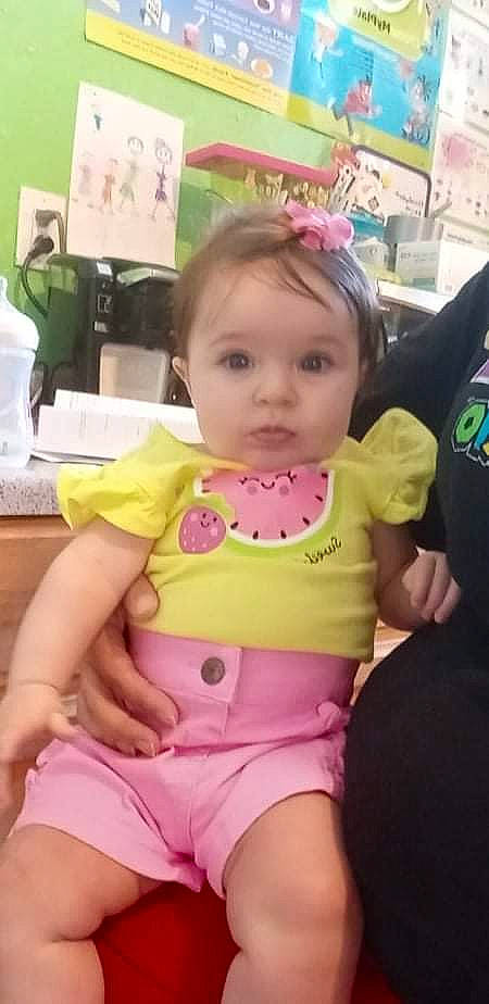 Aurora Raine joined the competition — help win amazing prizes! baby, baby_toddler_clothing, cheek, chin, cool, ear, eye, eyelash, face, green, hair, happy, head, mouth, neck, person, pink, skin, sleeve, t_shirt