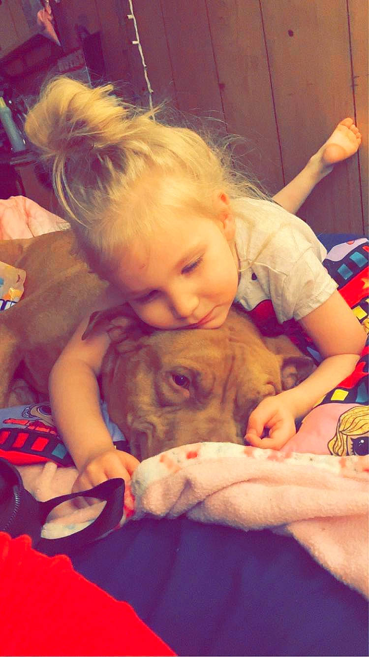 Kailee is registered to the contest to win money with this photo: arm, cheek, comfort, eye, face, fawn, finger, happy, head, human, human_body, interaction, iris, lap, leg, mammal, mouth, person, skin, toddler