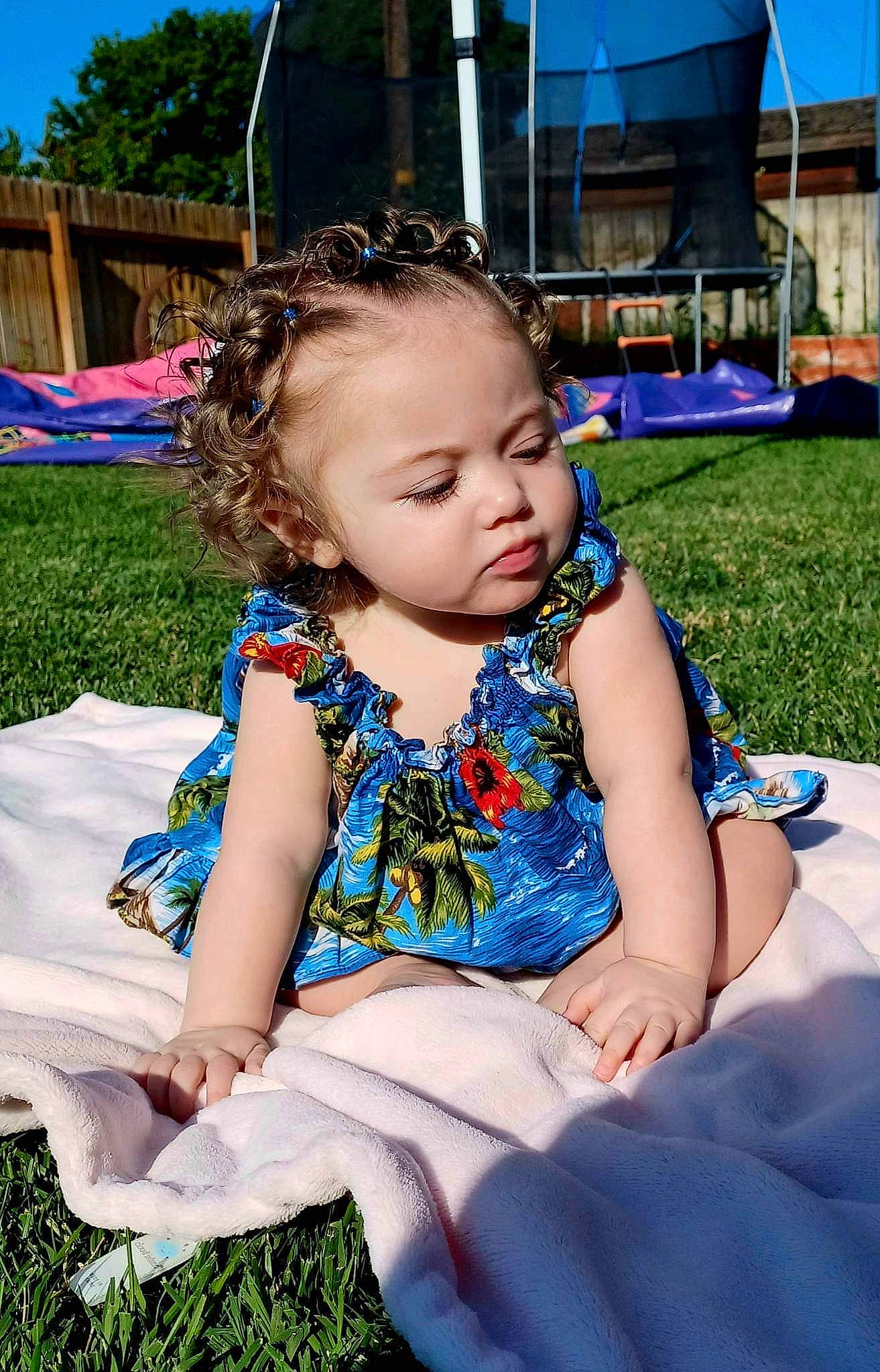 Octavia joined the competition — help win amazing prizes! azure, baby, baby_toddler_clothing, blue, child, electric_blue, event, fun, grass, happy, leisure, person, plant, purple, recreation, sitting, skin, spring, summer, toddler