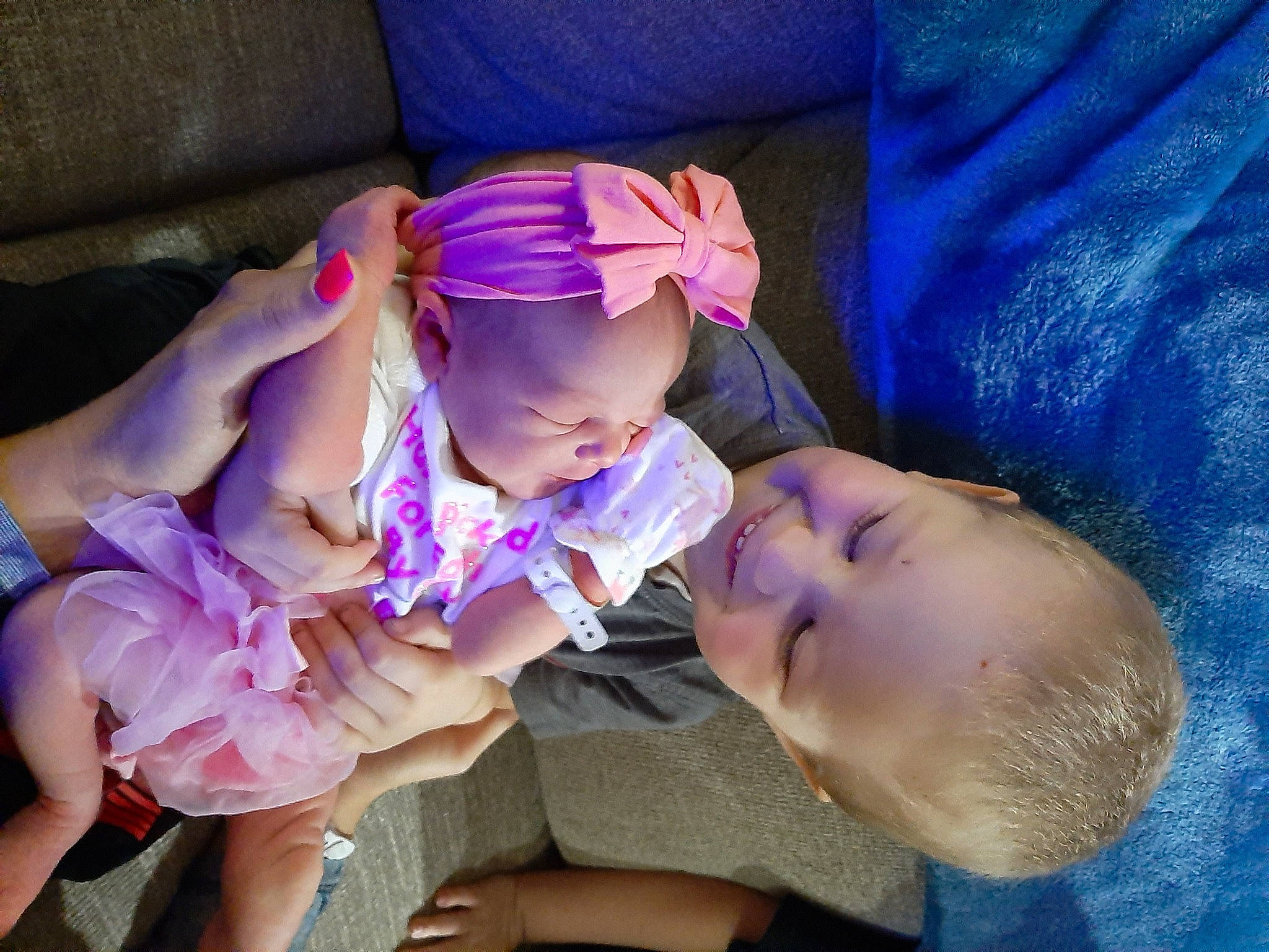 Iva joined the competition — help win amazing prizes! baby, baby_products, child, ear, hair_accessory, hand, happy, headgear, interaction, joy, love, nap, person, pink, plant, play, product, purple, sibling, sleep